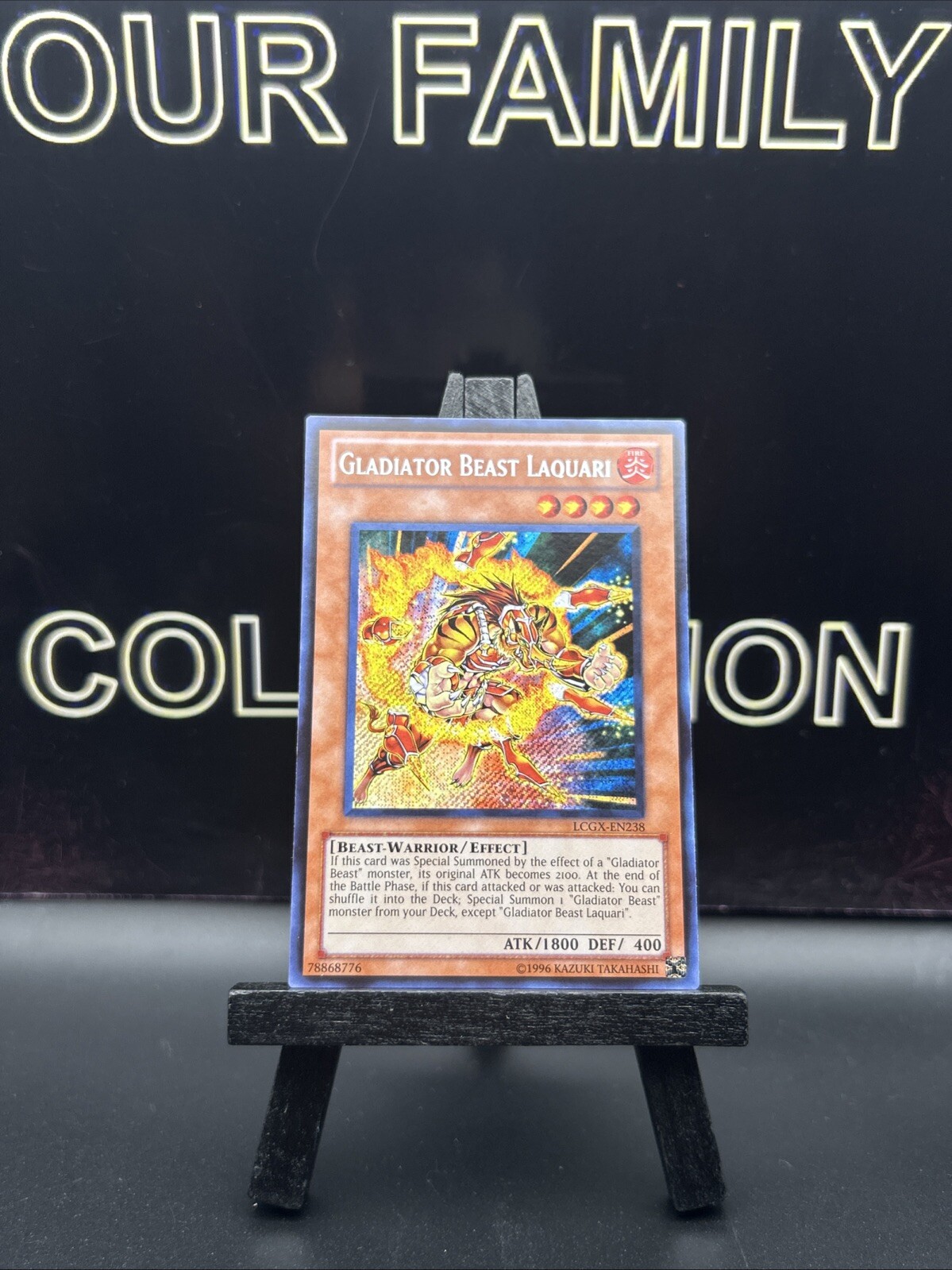 Yu-Gi-Oh Gladiator Beast Laquari LCGX-EN238 Secret Rare Holo Yu-Gi-Oh Gladiator Beast Laquari LCGX-EN238 Secret Rare Holo