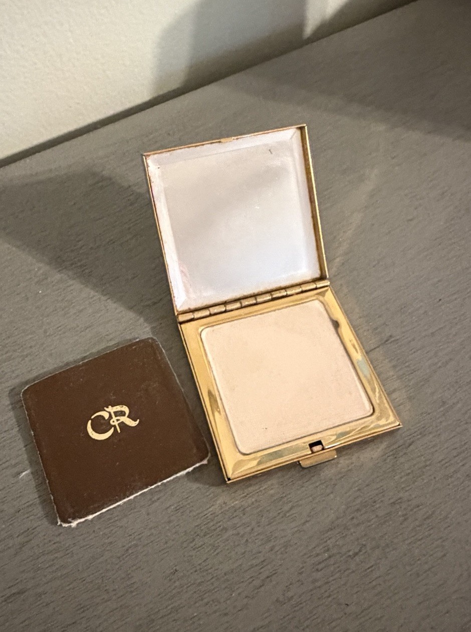 VTG Charles of the Ritz Lanvin Gold compact Translucent Powder Mirror Unused VTG Charles of the Ritz Lanvin Gold compact Translucent Powder Mirror Unused