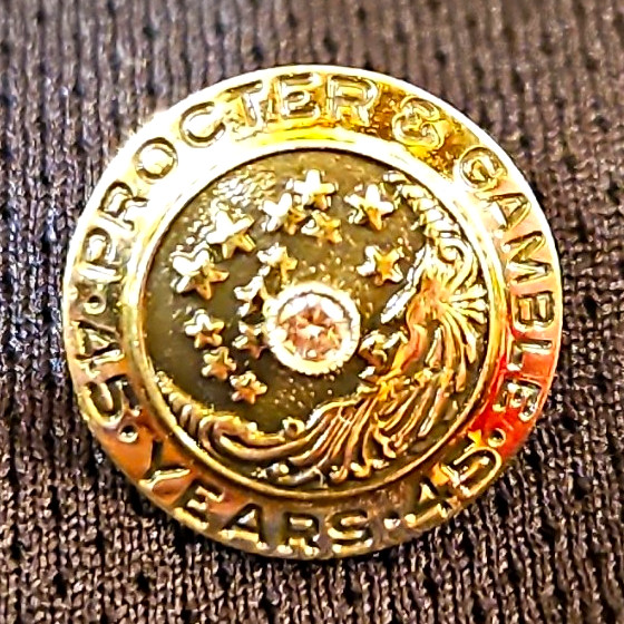 Vintage Procter & Gamble 45 Years Employee Service Pin Moon & Stars 10K Gold Vintage Procter & Gamble 45 Years Employee Service Pin Moon & Stars 10K Gold