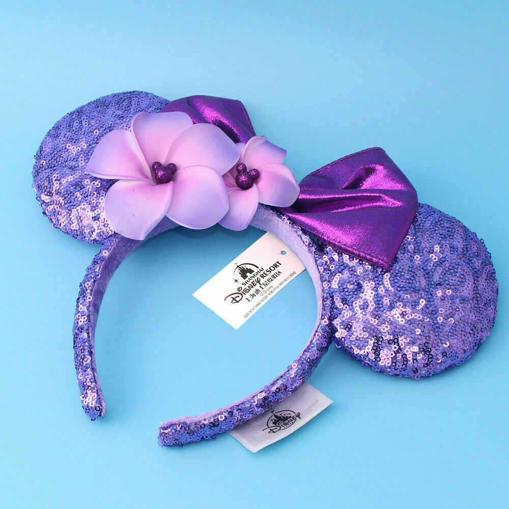Aulani Hawaii Disneyland Purple Plumeria Disney Parks Minnie Ears Headband