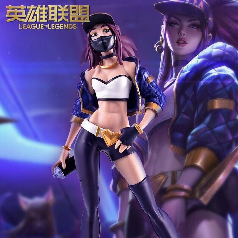 IN US Official League of Legends LOL K/DA Akali Statue Figure Model Collection IN US Official League of Legends LOL K/DA Akali Statue Figure Model Collection