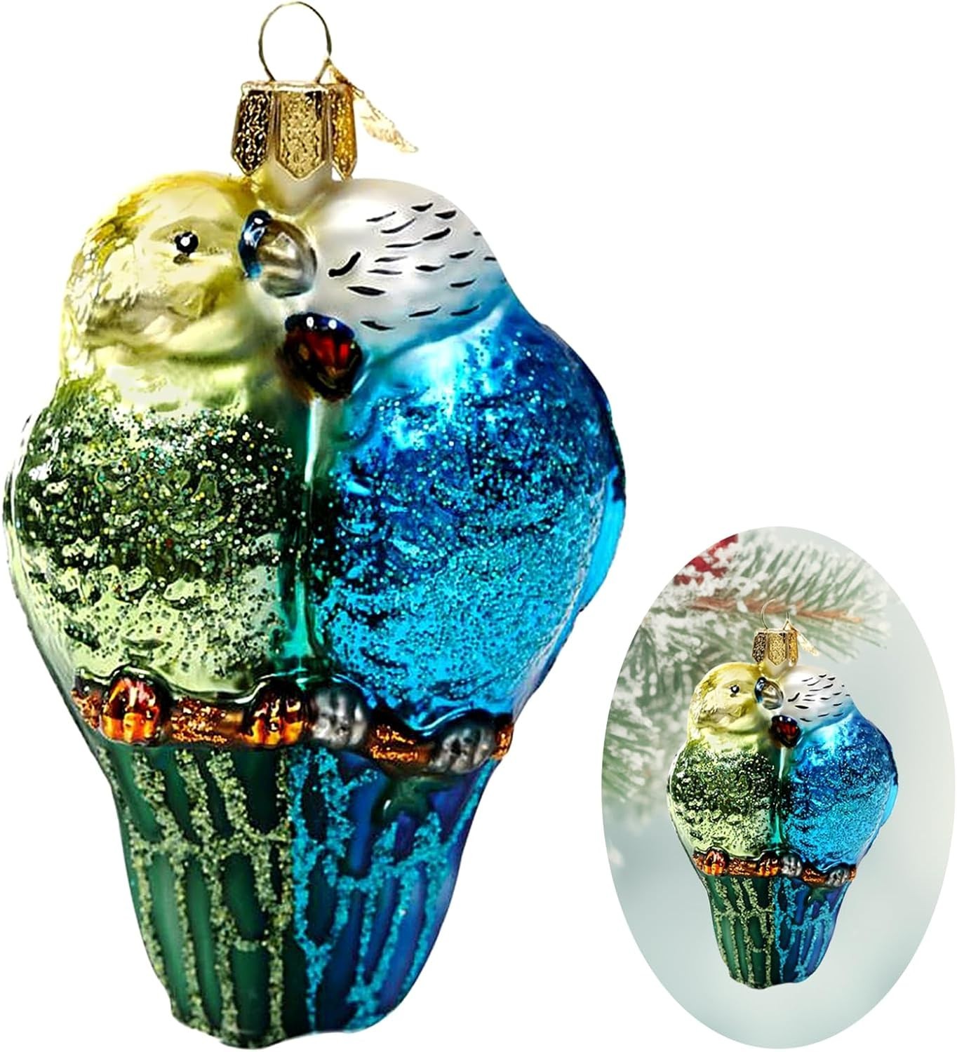 Bird Ornaments for Christmas Tree Hand-Blown Glass Christmas Ornaments Bird Ornaments for Christmas Tree Hand-Blown Glass Christmas Ornaments
