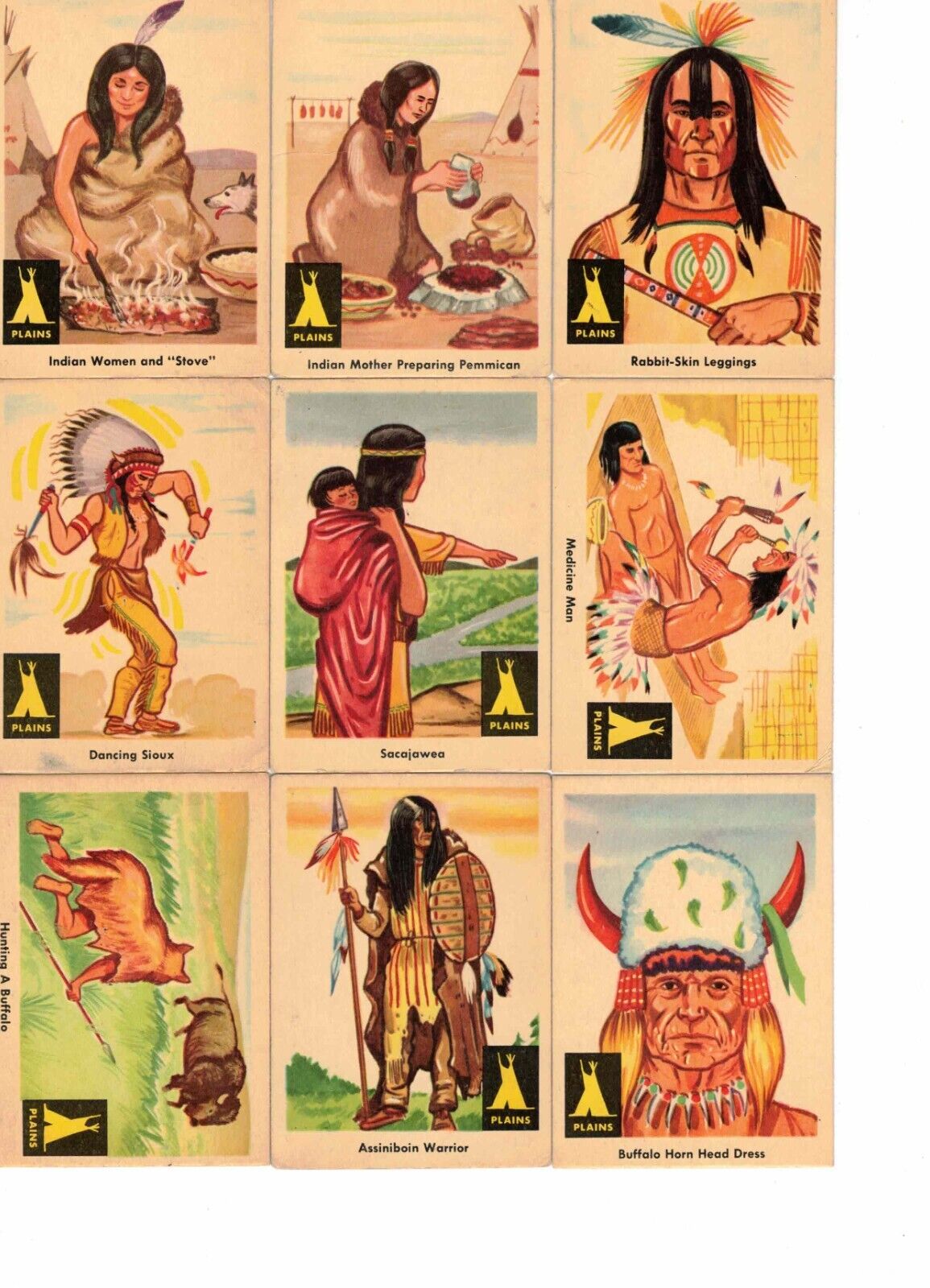 1959 FLEER INDIAN TRADING CARD LOT (28) ALL DIFFERENT