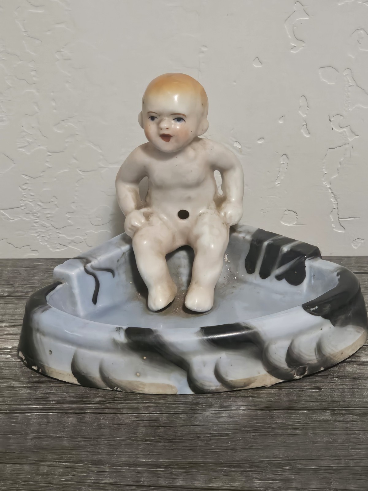 VERY RARE and Unusual vintage Japan Bisque porcelain trinket or pin dish NS VERY RARE and Unusual vintage Japan Bisque porcelain trinket or pin dish NS