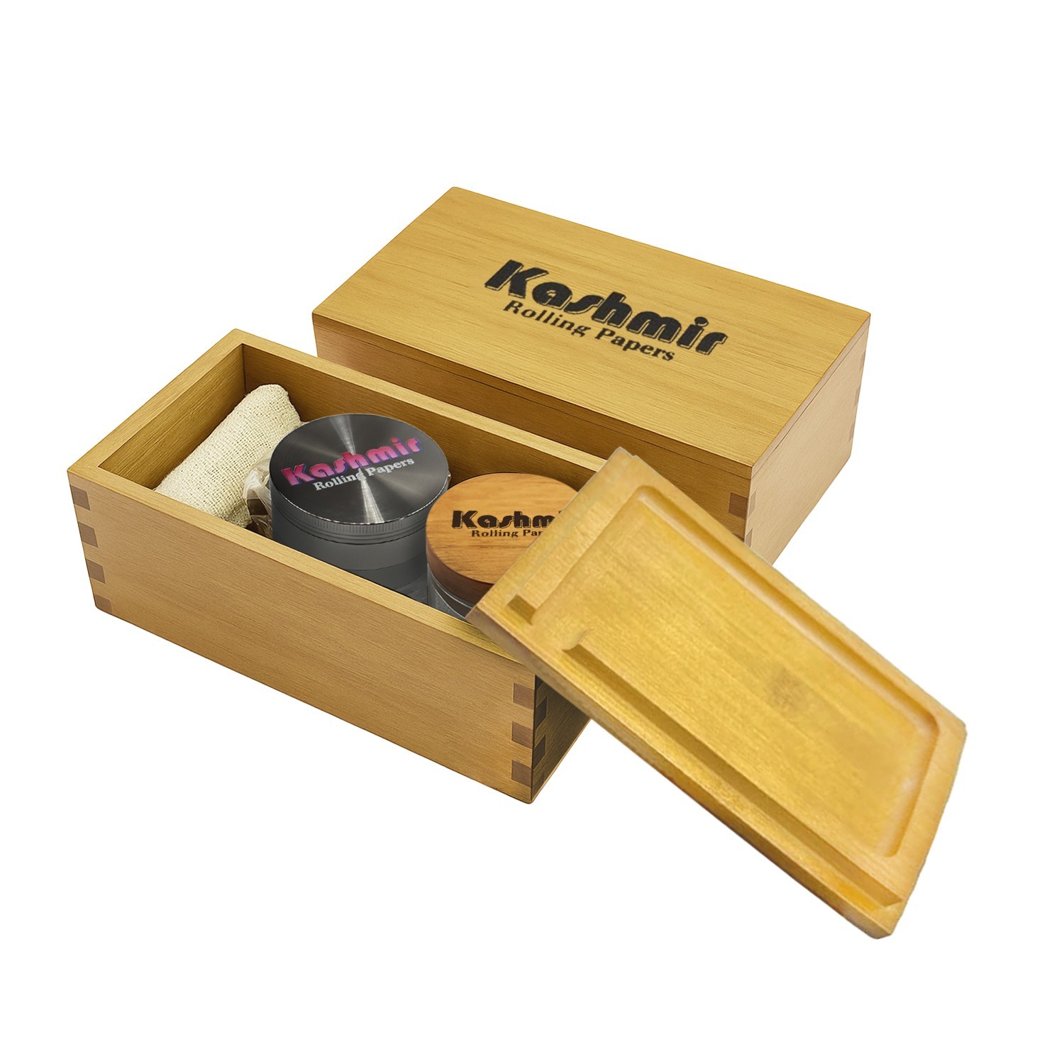 Bamboo Stash Box with Accessories, Jar &Grinder Premium Wood Storage Box Kashmir Bamboo Stash Box with Accessories, Jar &Grinder Premium Wood Storage Box Kashmir