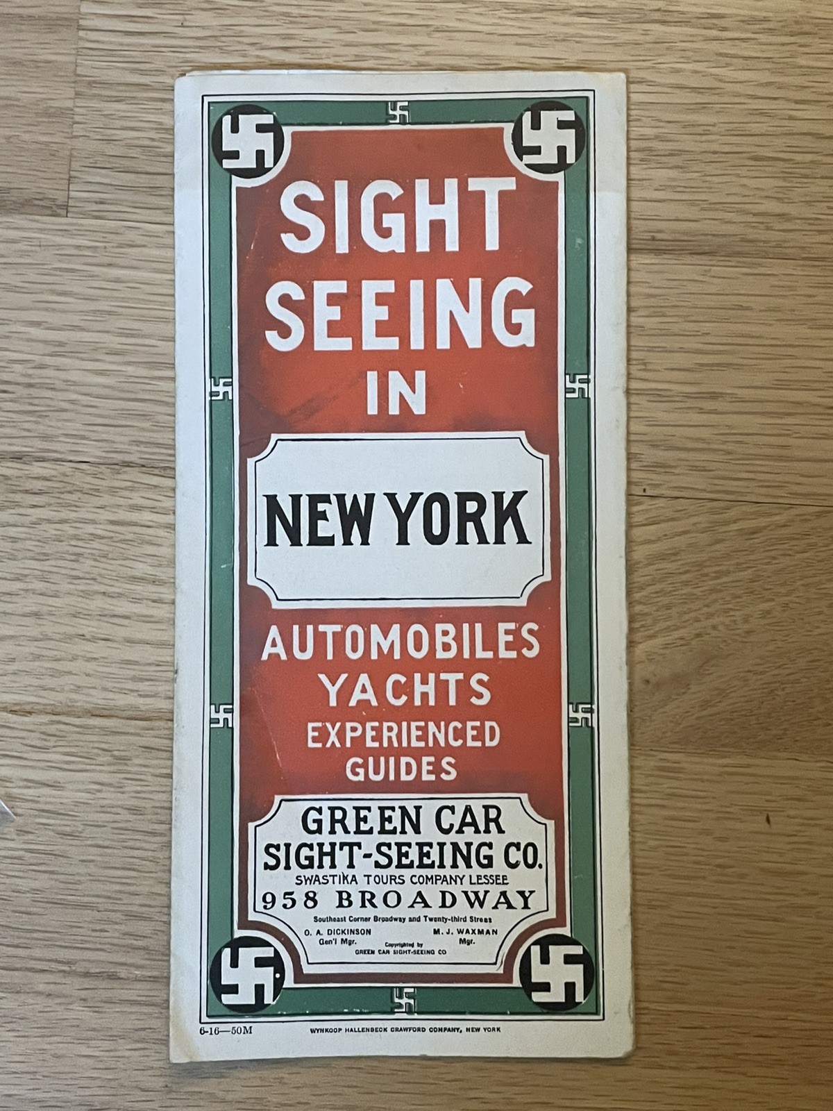 Rare 1900s The Green Car Sight Seeing Company, New York Advertising Rare 1900s The Green Car Sight Seeing Company, New York Advertising