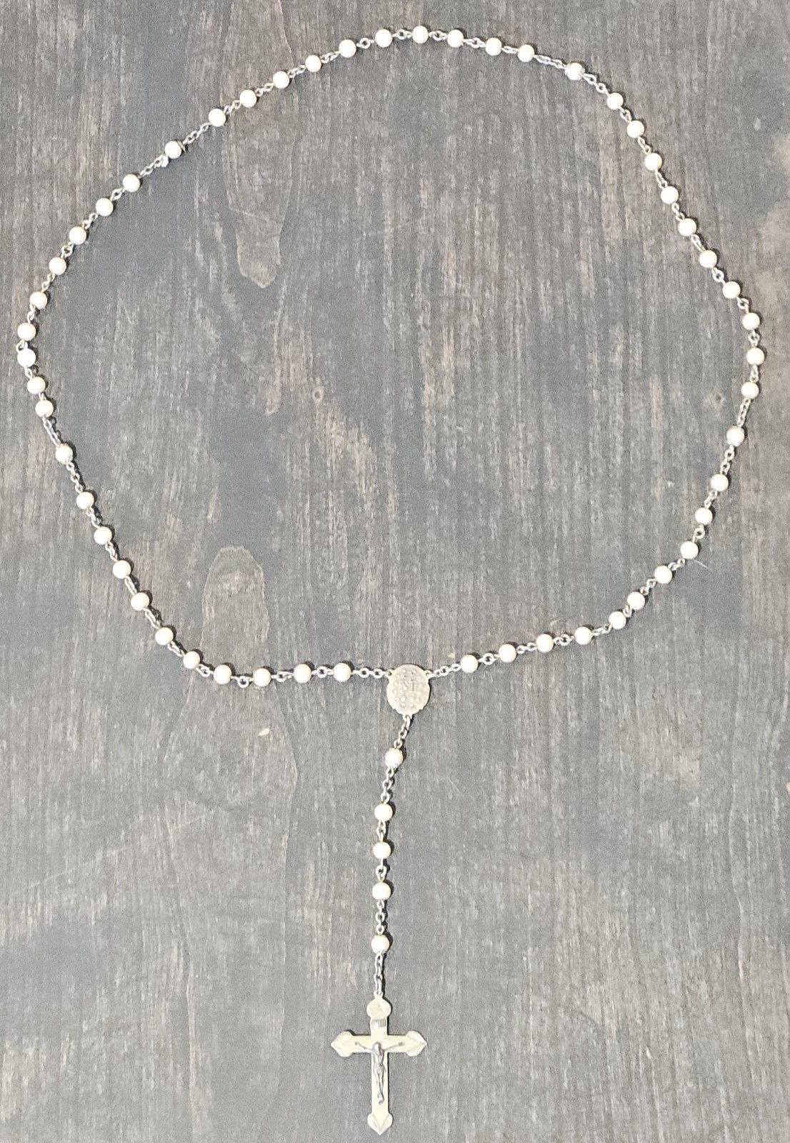 Vintage Sterling Silver Catholic Rosary Ornate Crucifix INRI Vintage Sterling Silver Catholic Rosary Ornate Crucifix INRI