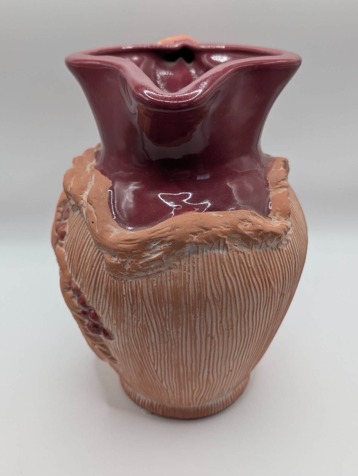 Vtg 1988 Earth Needs Ltd Petaluma Terracotta Comb Finish Water Jug/Pitcher Vtg 1988 Earth Needs Ltd Petaluma Terracotta Comb Finish Water Jug/Pitcher