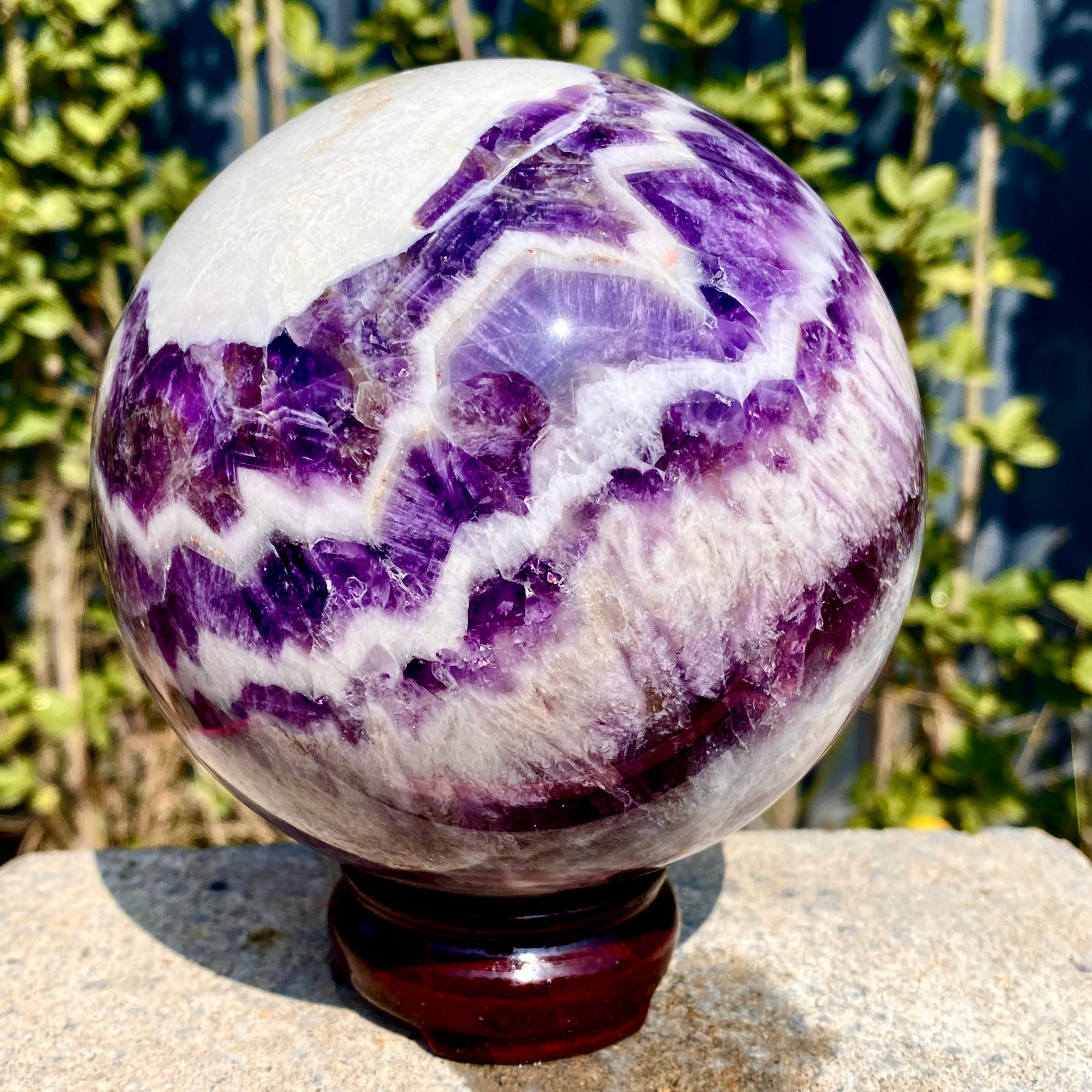 4.7LB Natural beautiful Dream Amethyst Quartz Crystal Sphere Ball Healing 4.7LB Natural beautiful Dream Amethyst Quartz Crystal Sphere Ball Healing