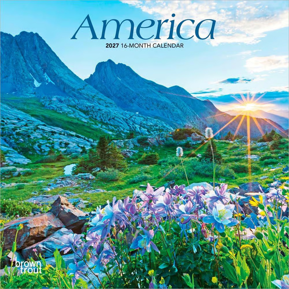 BrownTrout, America 2027 Mini Wall Calendar BrownTrout, America 2027 Mini Wall Calendar