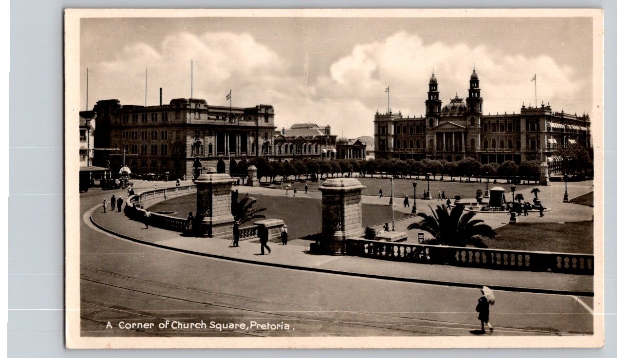 RPPC postcard Corner of Church square Pretoria South Africa vintage RPPC postcard Corner of Church square Pretoria South Africa vintage