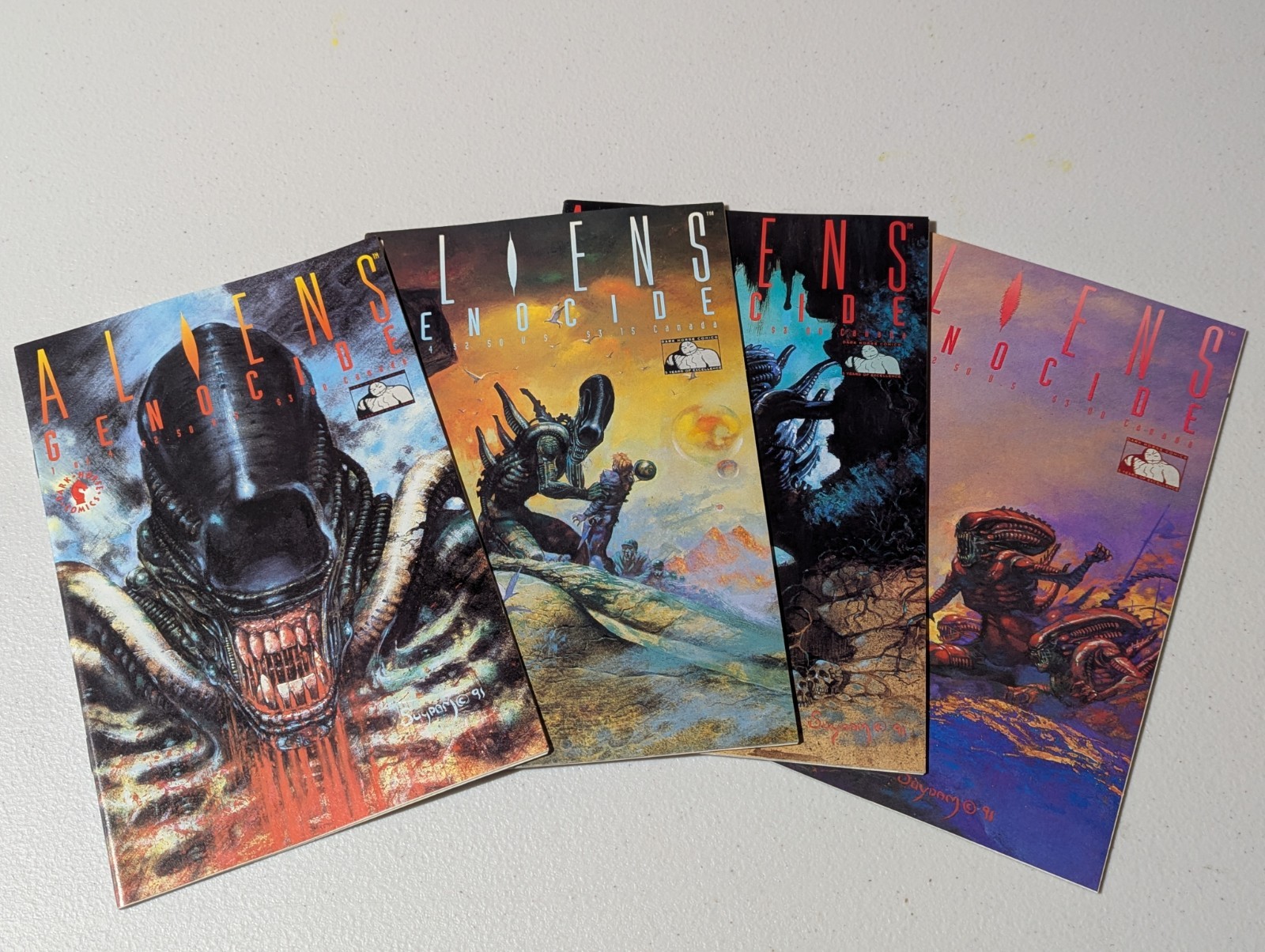 Aliens Genocide #1-4 (1 2 3 4) Complete Series Set 1991 Dark Horse Comics Lot Aliens Genocide #1-4 (1 2 3 4) Complete Series Set 1991 Dark Horse Comics Lot