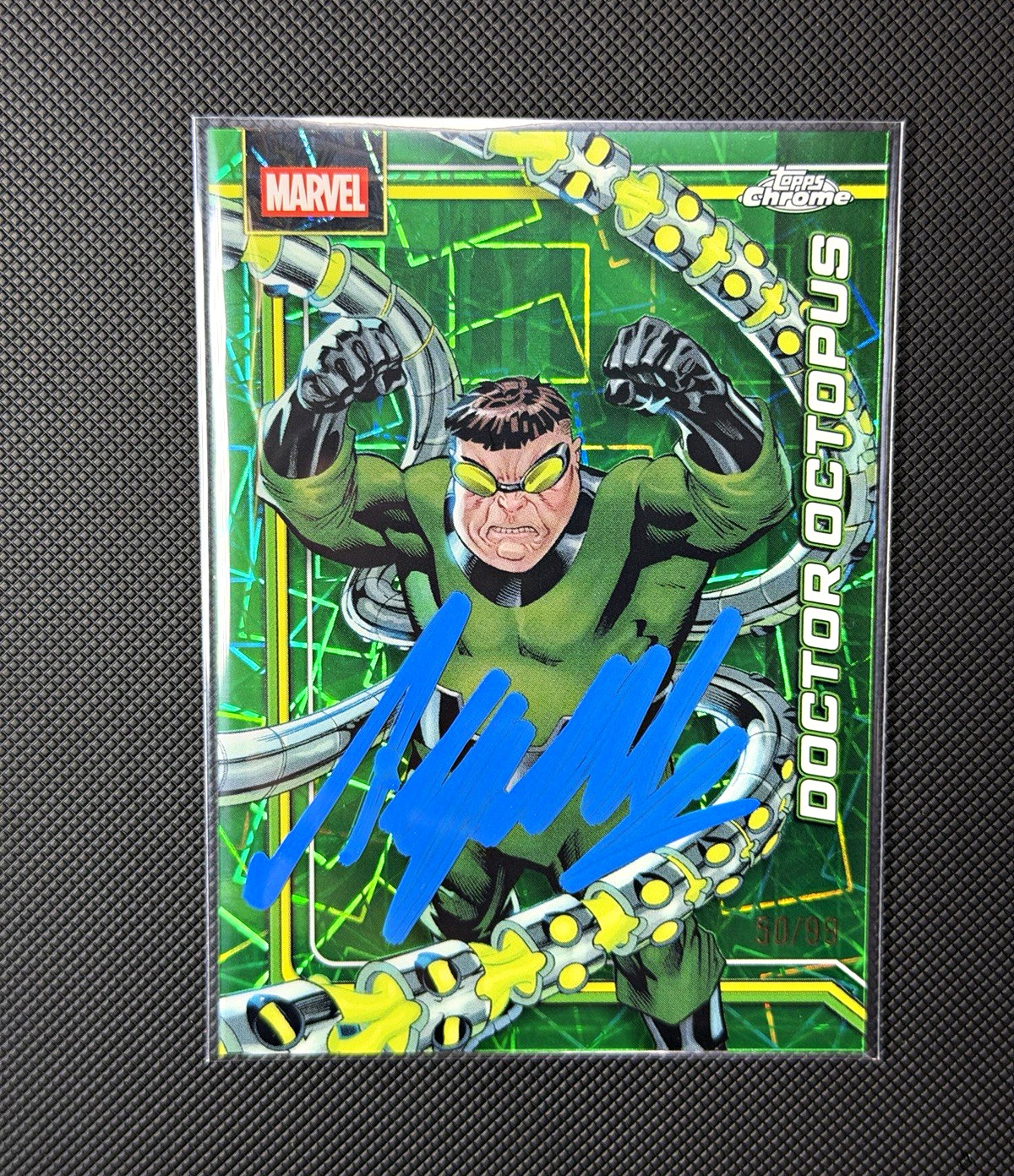 Alfred Molina Auto w PHOTO PROOF Doctor Octopus 2026Topps Chrome Marvel /99 #029