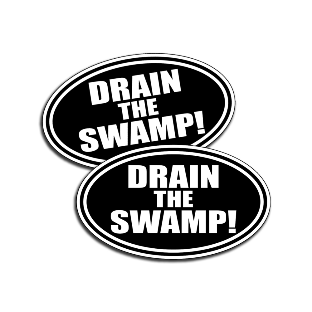 TRUMP DRAIN SWAMP 15 DECALS BUMPER STICKERS POLITICAL ANTI HILLARY USA 15 PACK TRUMP DRAIN SWAMP 15 DECALS BUMPER STICKERS POLITICAL ANTI HILLARY USA 15 PACK
