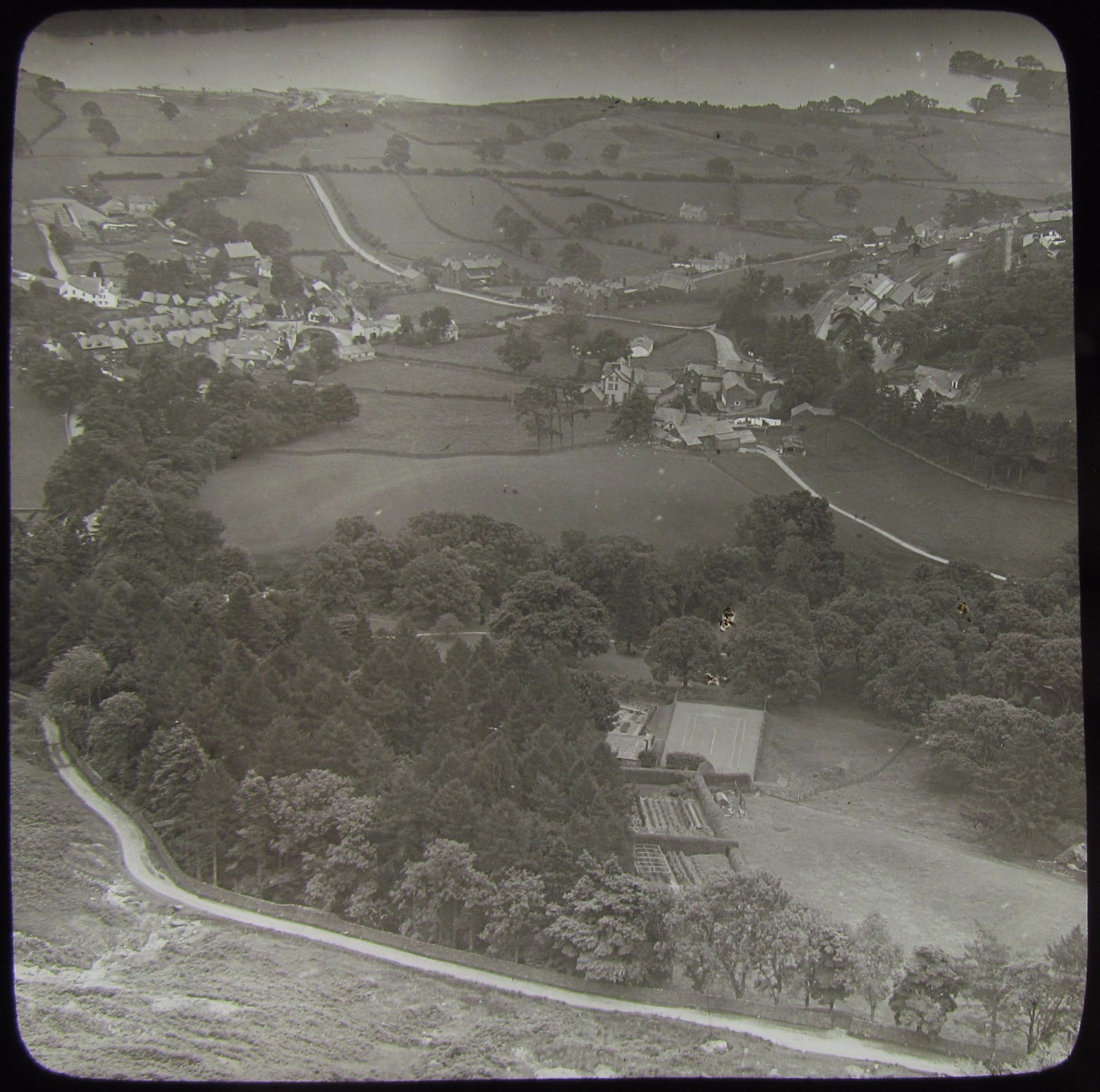 Glass Magic Lantern Slide UNIDENTIFIED VILLAGE NO2 C1920 PHOTO UK Glass Magic Lantern Slide UNIDENTIFIED VILLAGE NO2 C1920 PHOTO UK