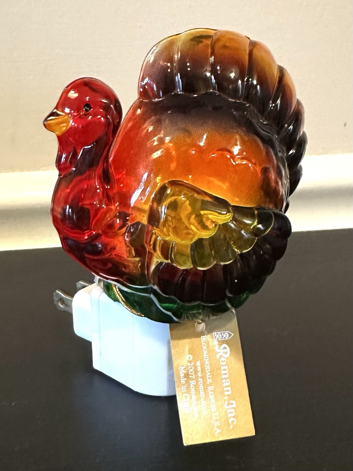 NWT 2007 Vintage Turkey Thanksgiving Night Light Gobble Gobble Fall NWT 2007 Vintage Turkey Thanksgiving Night Light Gobble Gobble Fall