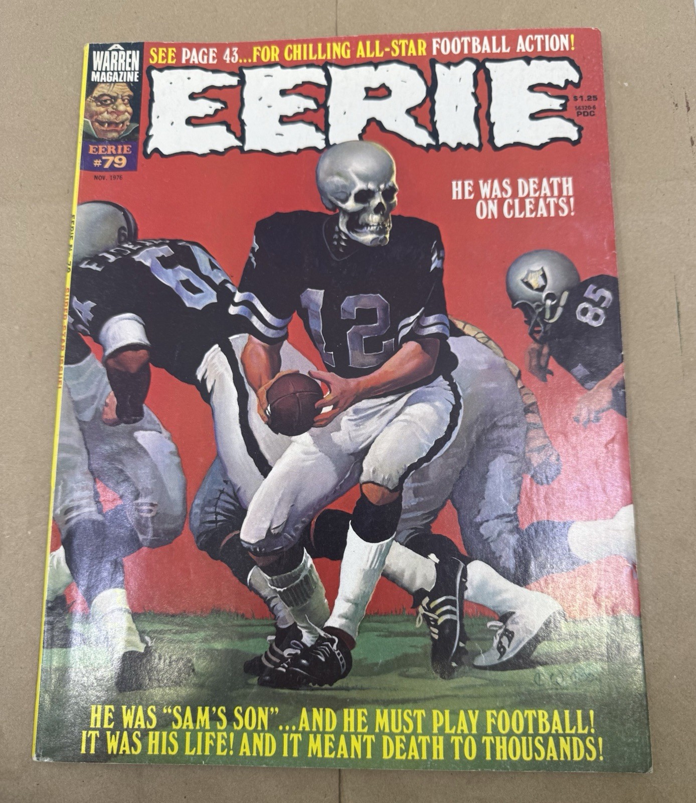 Eerie #79 - Cover art by Ken Kelly (Warren, 1976) Very Fine, Oakland Raiders Eerie #79 - Cover art by Ken Kelly (Warren, 1976) Very Fine, Oakland Raiders
