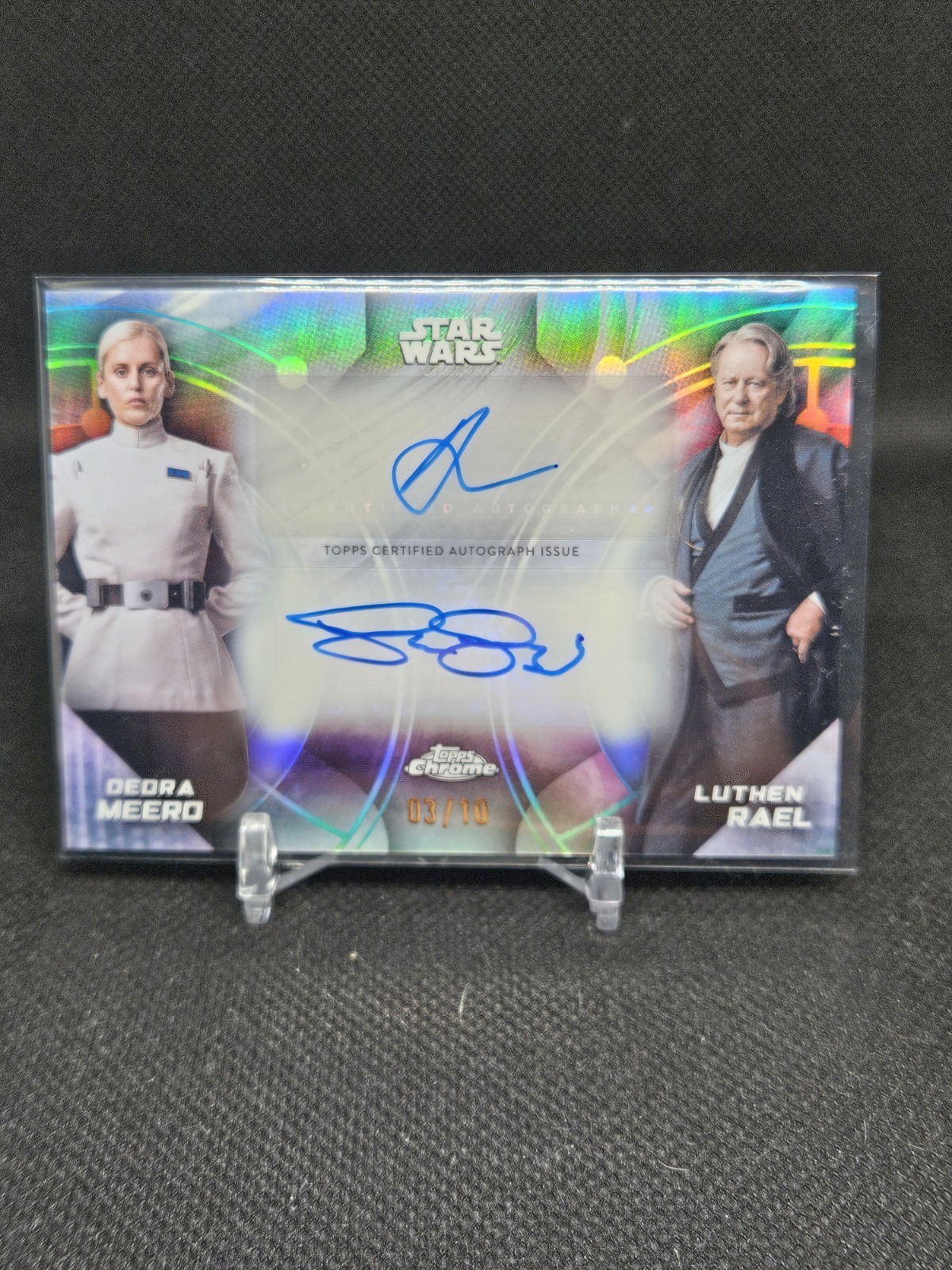 2026 Topps Chrome Star Wars Luthen Rael / Dedra Meero Dual Auto  03/10 