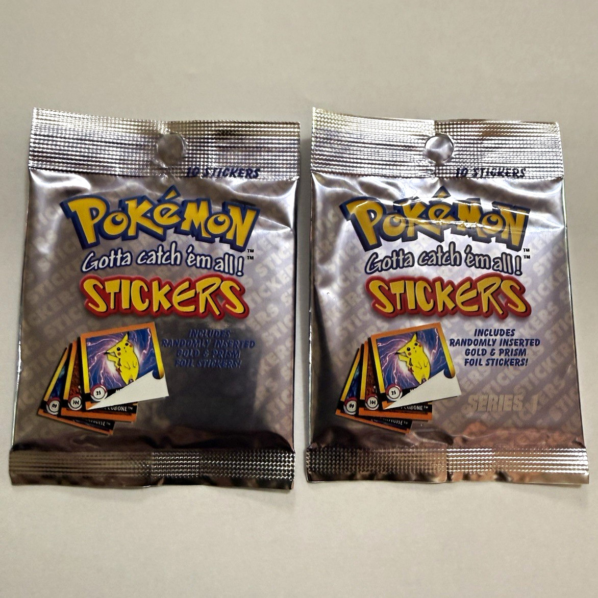 (2) Pokémon Gotta Catch’em all Stickers Factory Sealed Packs (1999) (2) Pokémon Gotta Catch’em all Stickers Factory Sealed Packs (1999)