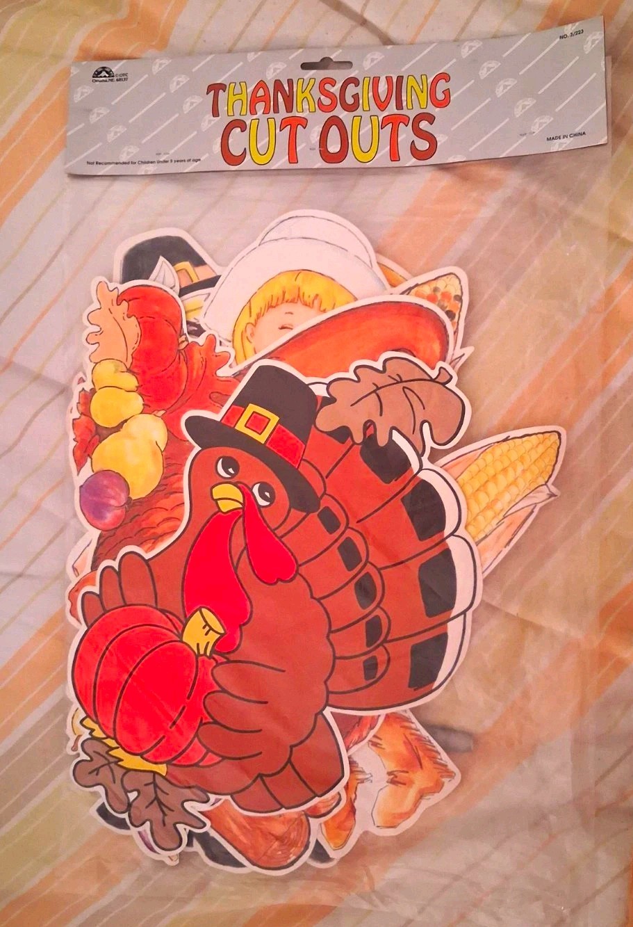 Vintage 1980's OTC Thanksgiving Die-cut Wall Decorations NOS Vintage 1980's OTC Thanksgiving Die-cut Wall Decorations NOS