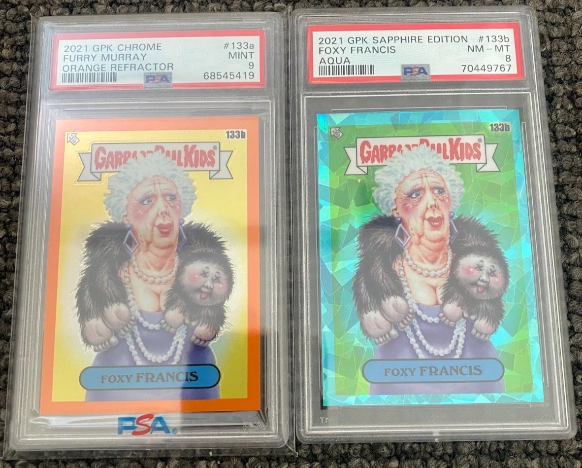 GPK Foxy Francis PSA Lot 2021 Aqua and Orange Refractor PSA 8 9 Label Error GPK Foxy Francis PSA Lot 2021 Aqua and Orange Refractor PSA 8 9 Label Error