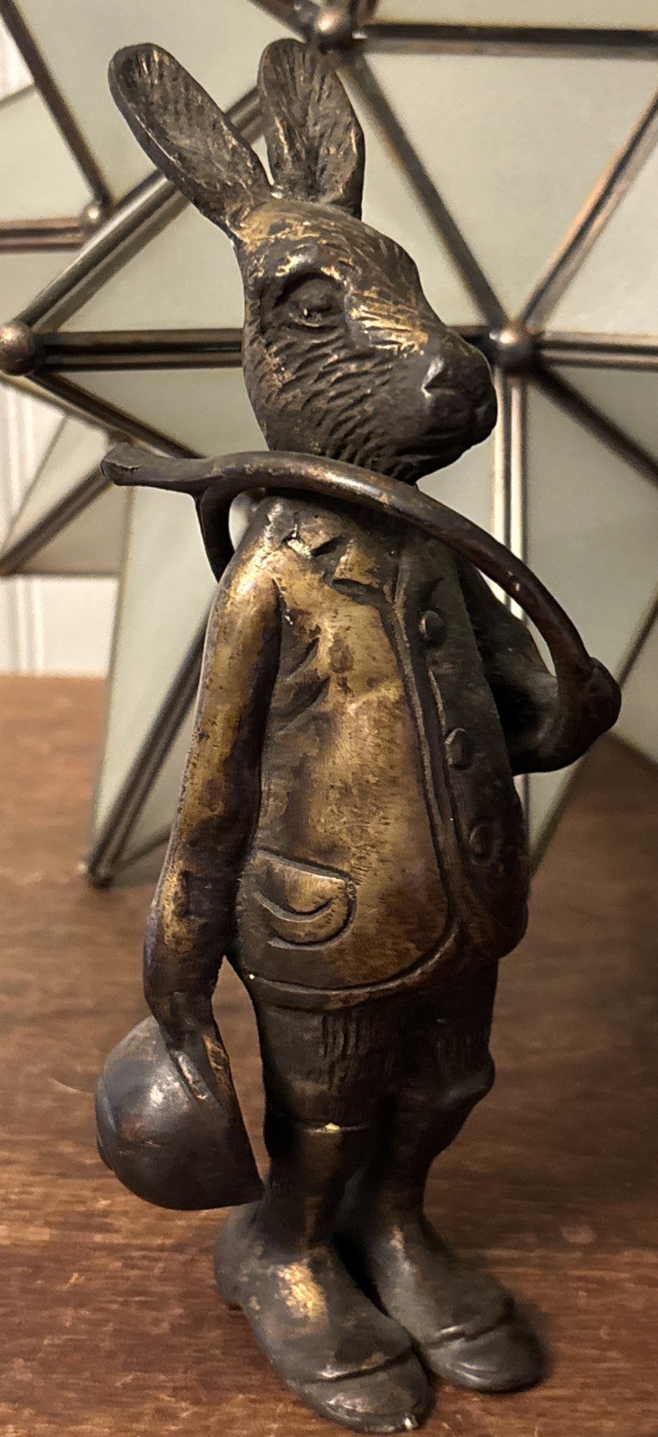 RARE VTG SPI Solid Dark Bronze Hare Rabbit Bunny Statue Sculpture Art Deco 7.5” RARE VTG SPI Solid Dark Bronze Hare Rabbit Bunny Statue Sculpture Art Deco 7.5”