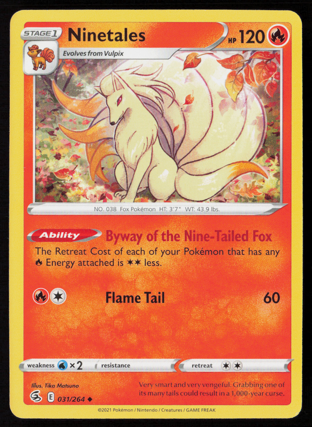 Ninetales (31) 031/264 Uncommon SWSH08: Fusion Strike NM Ninetales (31) 031/264 Uncommon SWSH08: Fusion Strike NM