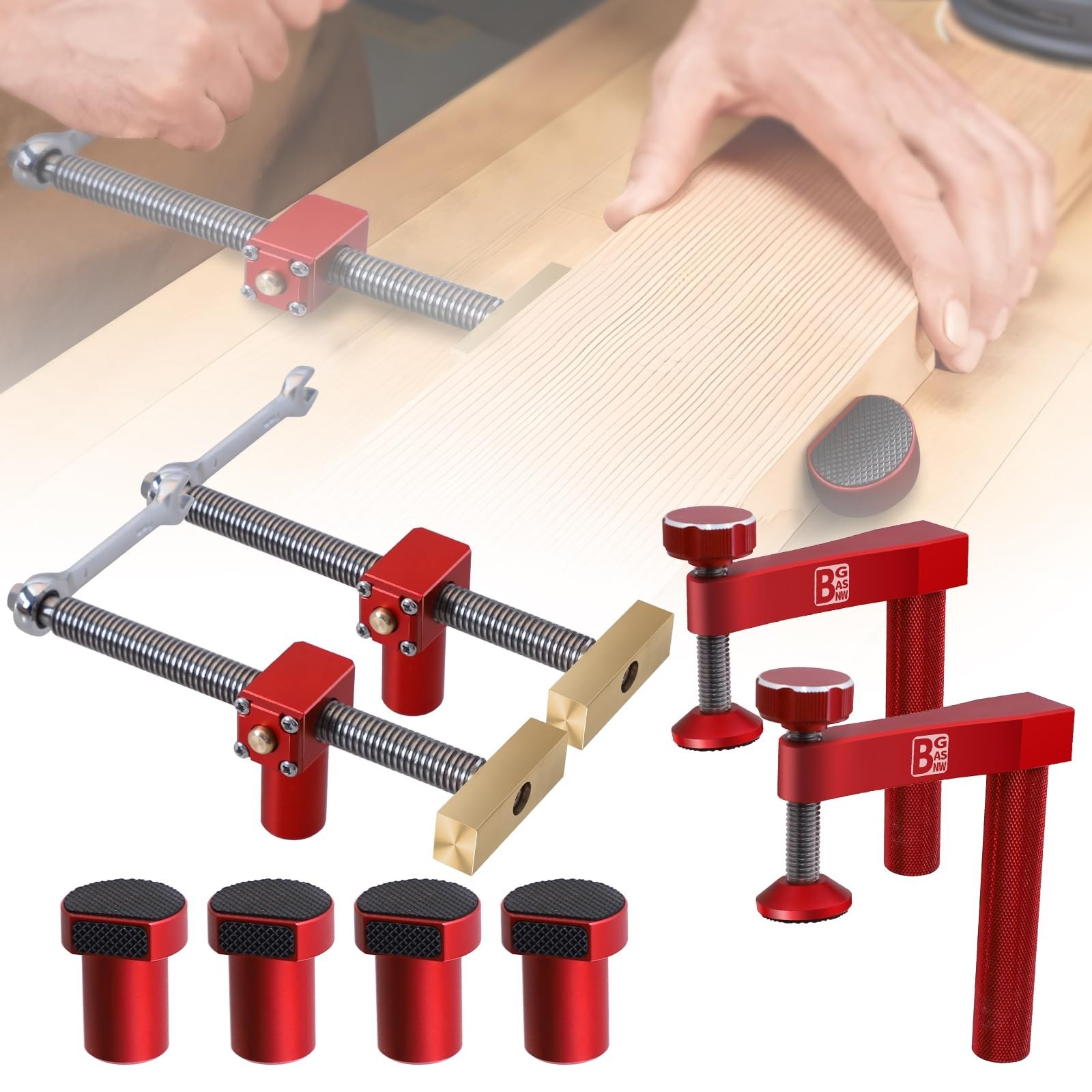 Bench Dogs Clamp Set for 3/4 Inch (19mm) Workbench Dog Holes, 8 Pack Bench Dogs Clamp Set for 3/4 Inch (19mm) Workbench Dog Holes, 8 Pack