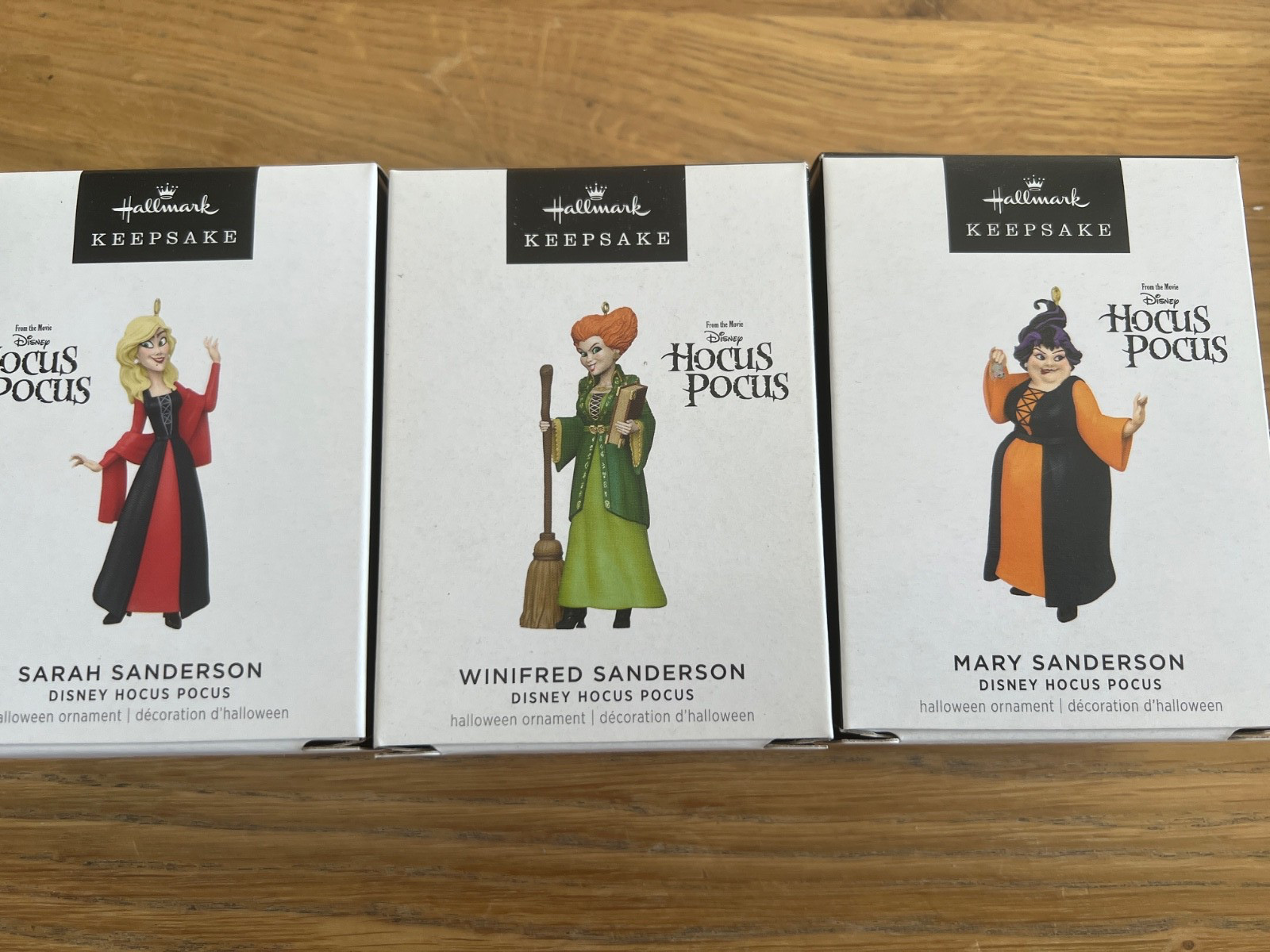 Three 2023 Hallmark Ornaments- Hocus Pocus -Mary, Sarah & Winifred Sanderson Three 2023 Hallmark Ornaments- Hocus Pocus -Mary, Sarah & Winifred Sanderson