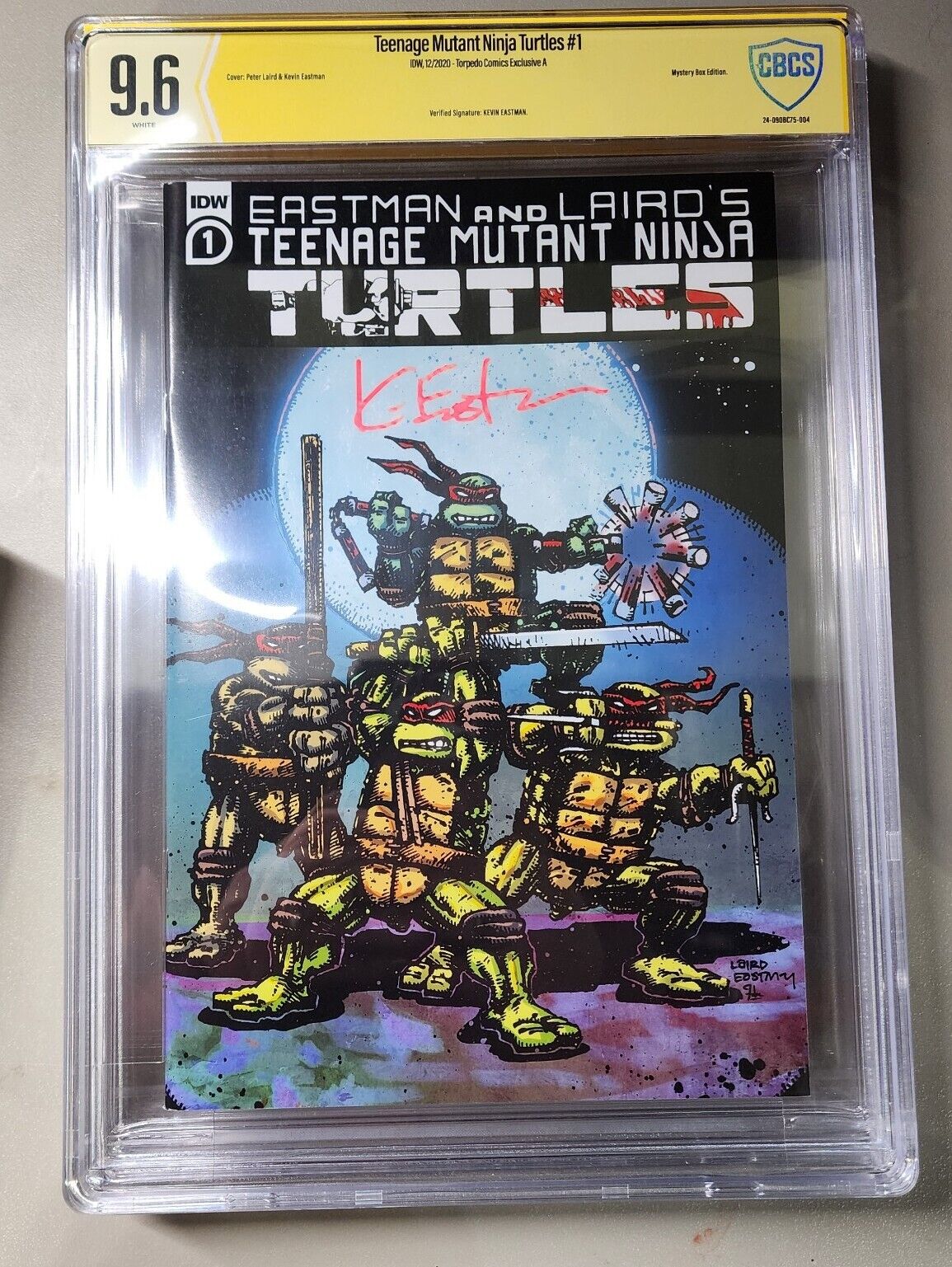  Teenage Mutant Ninja Turtles Reprint #1 Torpedo Signed Kevin Eastman CBCS 9.6