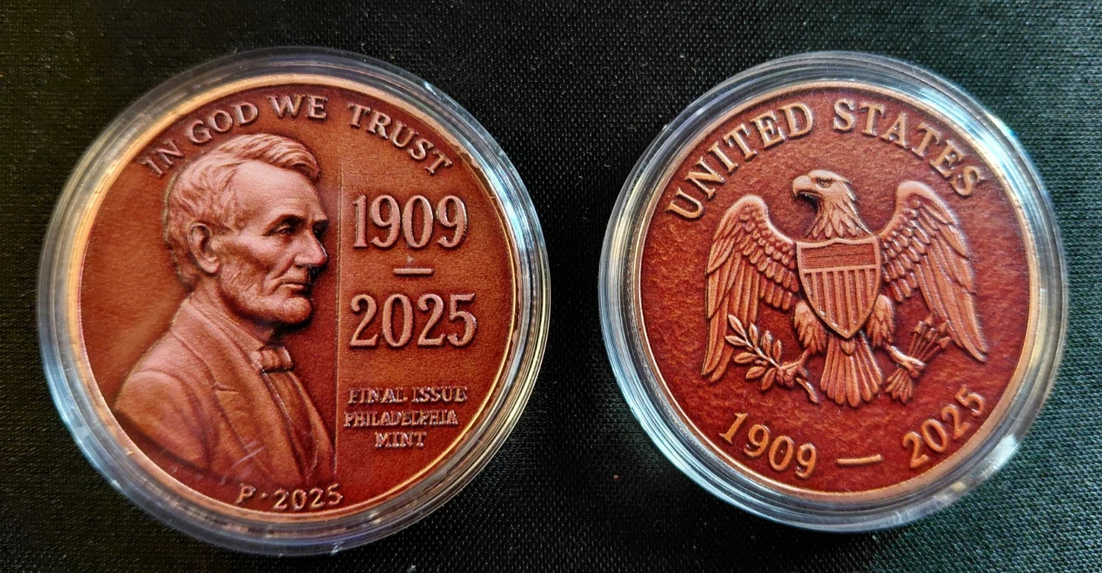 Historic Lincoln 3D Commemorative Final Issue Coin - 1909-2025 - Challenge Coin Historic Lincoln 3D Commemorative Final Issue Coin - 1909-2025 - Challenge Coin
