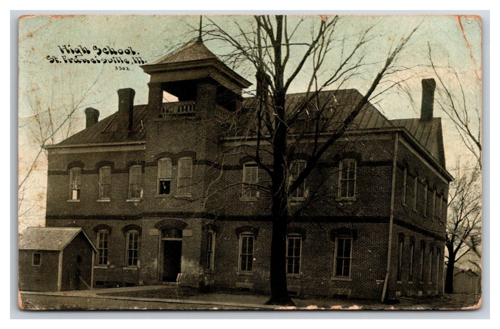 St. Francisville IL ~ High School Early street view Illinois St. Francisville IL ~ High School Early street view Illinois