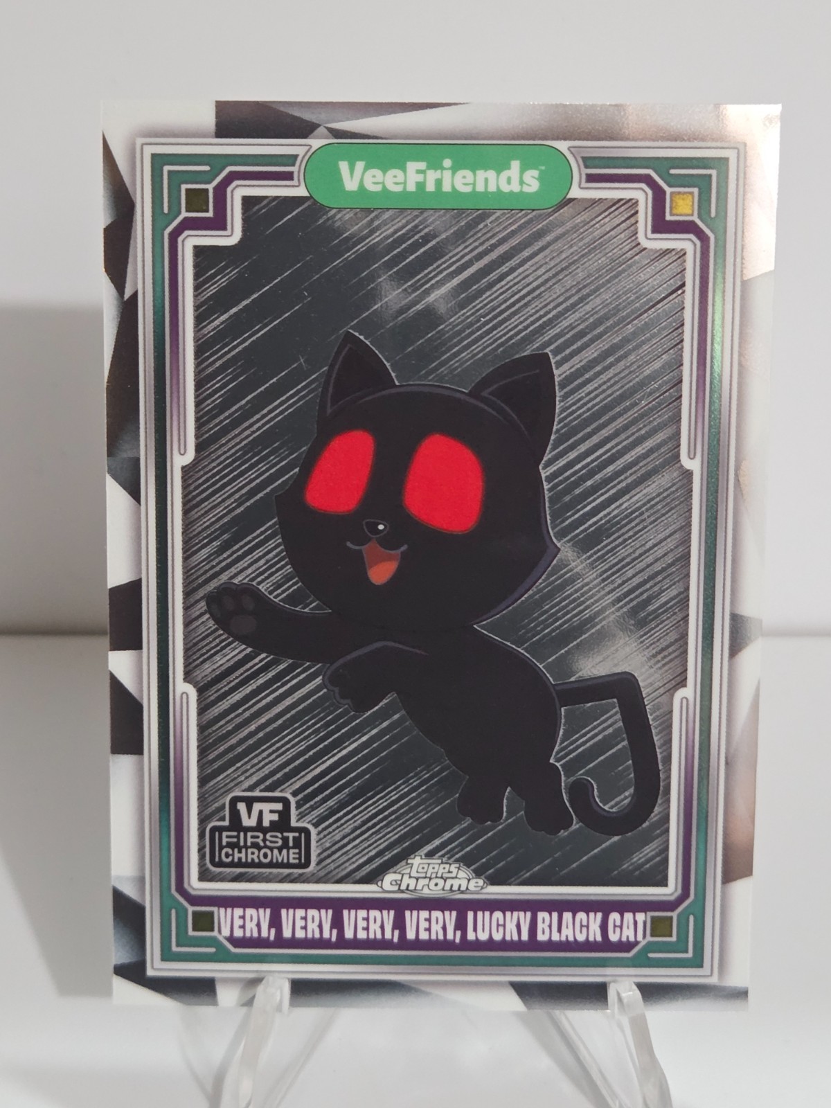 2025 Topps Chrome VeeFriends 1st Edition Very Lucky Black Cat #3 Red Eyes 2025 Topps Chrome VeeFriends 1st Edition Very Lucky Black Cat #3 Red Eyes