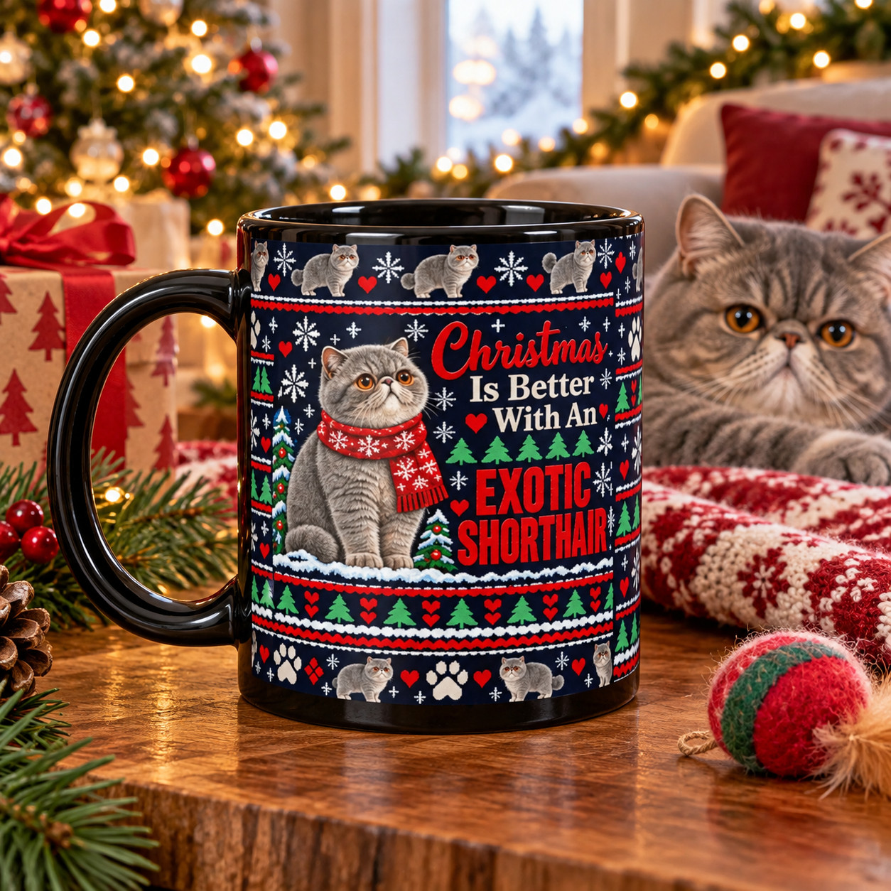 Exotic Shorthair Christmas Gift, Exotic Shorthair Cat Gift, Exotic Shorthair Mug Exotic Shorthair Christmas Gift, Exotic Shorthair Cat Gift, Exotic Shorthair Mug