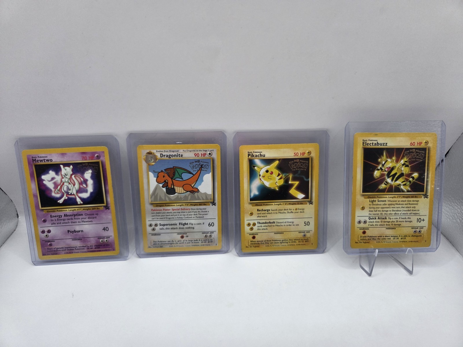 1999 Set Black Star Promo, Pokemon First Movie, Pikachu, Dragonite, Mewtwo, MP