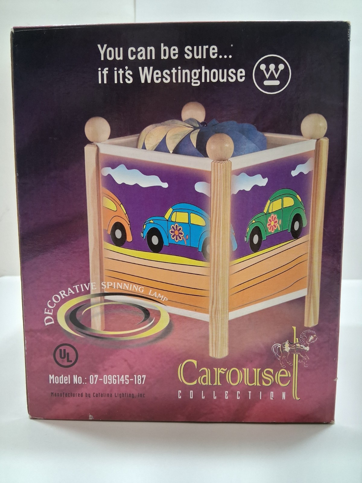 Vintage 1999 Westinghouse Carousel Lamp Hippy "Cool Bug" Volkswagen Beetle Spins Vintage 1999 Westinghouse Carousel Lamp Hippy "Cool Bug" Volkswagen Beetle Spins