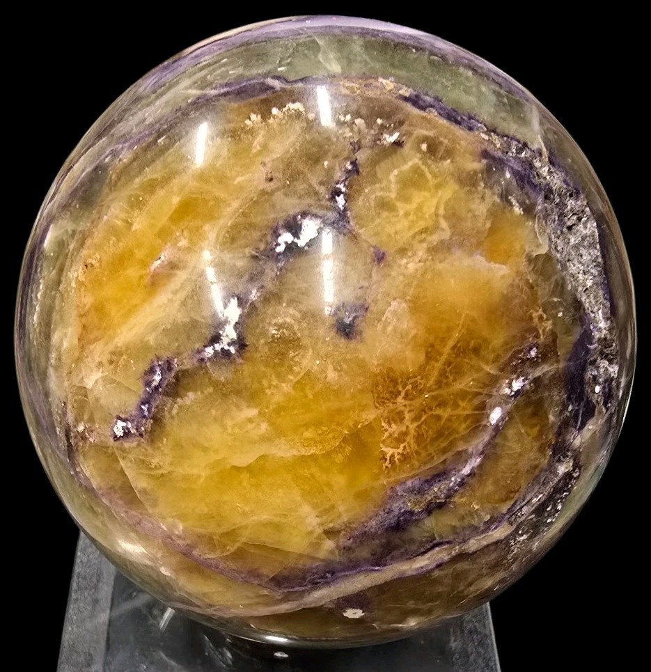 Rainbow Fluorite Sphere. Huge Fluorite Crystal Ball Over 7 lbs Over 3.1 KG Big🔮