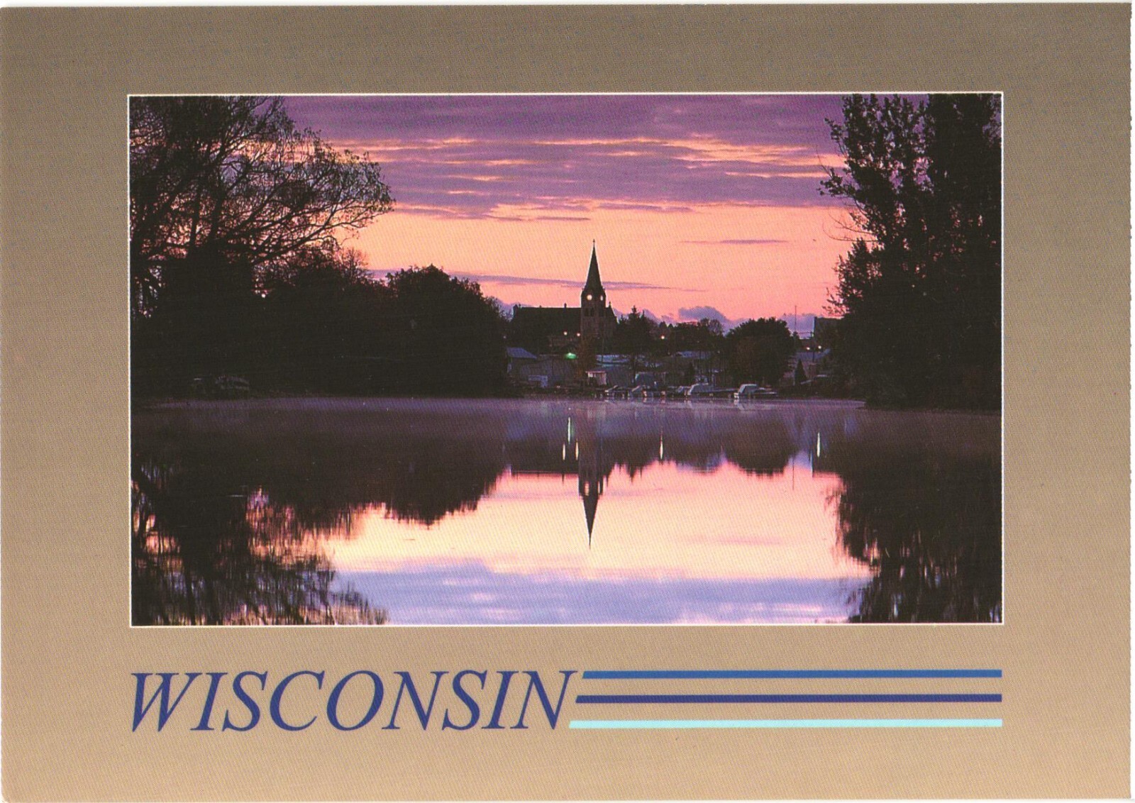 Algoma WI Wisconsin Dawn on Ahnaphee River Chrome Postcard Unused Algoma WI Wisconsin Dawn on Ahnaphee River Chrome Postcard Unused