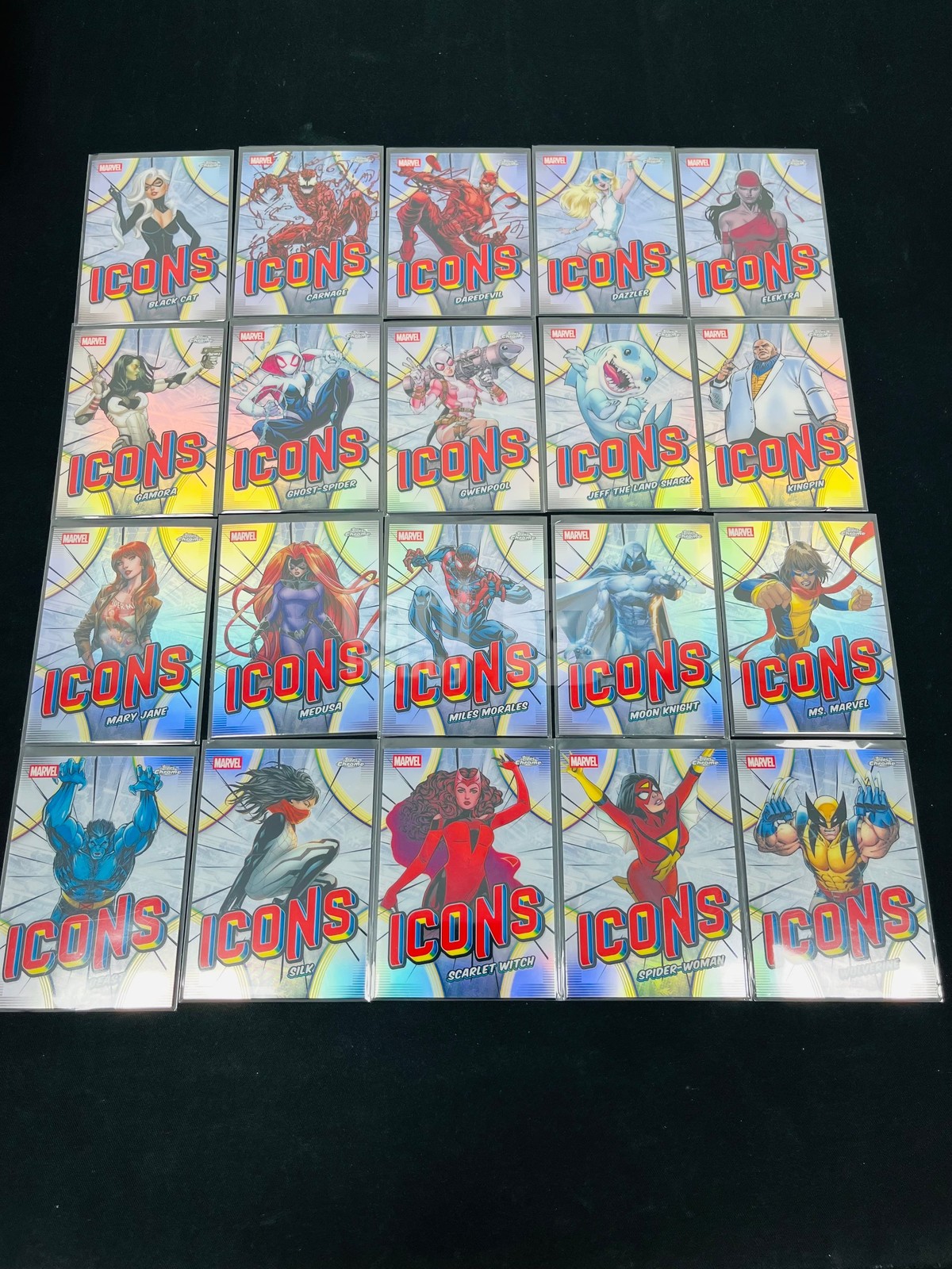 2026 Topps Chrome Marvel Comics Icons Set Full 1-20 Lot*20 Wolverine