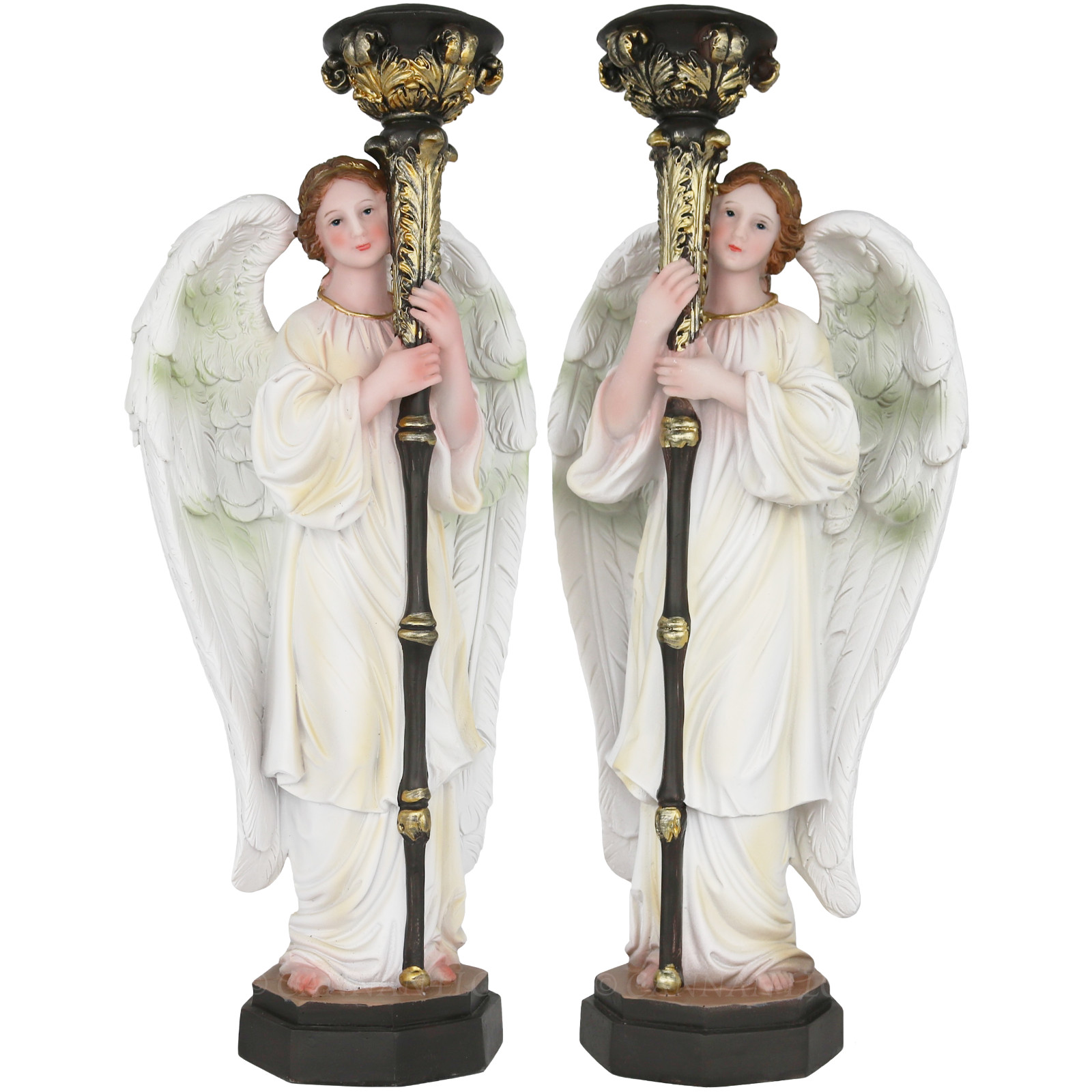11.5" Inch, Angel Custodios Con Porta Velas 1" Candle Holders Guardian Angels 11.5" Inch, Angel Custodios Con Porta Velas 1" Candle Holders Guardian Angels