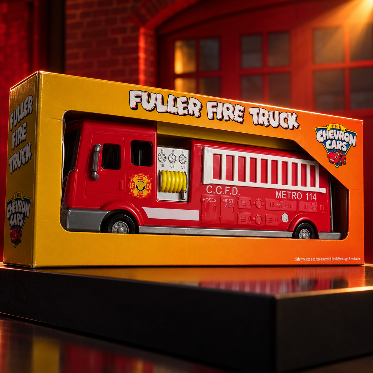 2008 CHEVRON CARS FULLER FIRE TRUCK METRO 114 NEW IN BOX COLLECTIBLE 2008 CHEVRON CARS FULLER FIRE TRUCK METRO 114 NEW IN BOX COLLECTIBLE