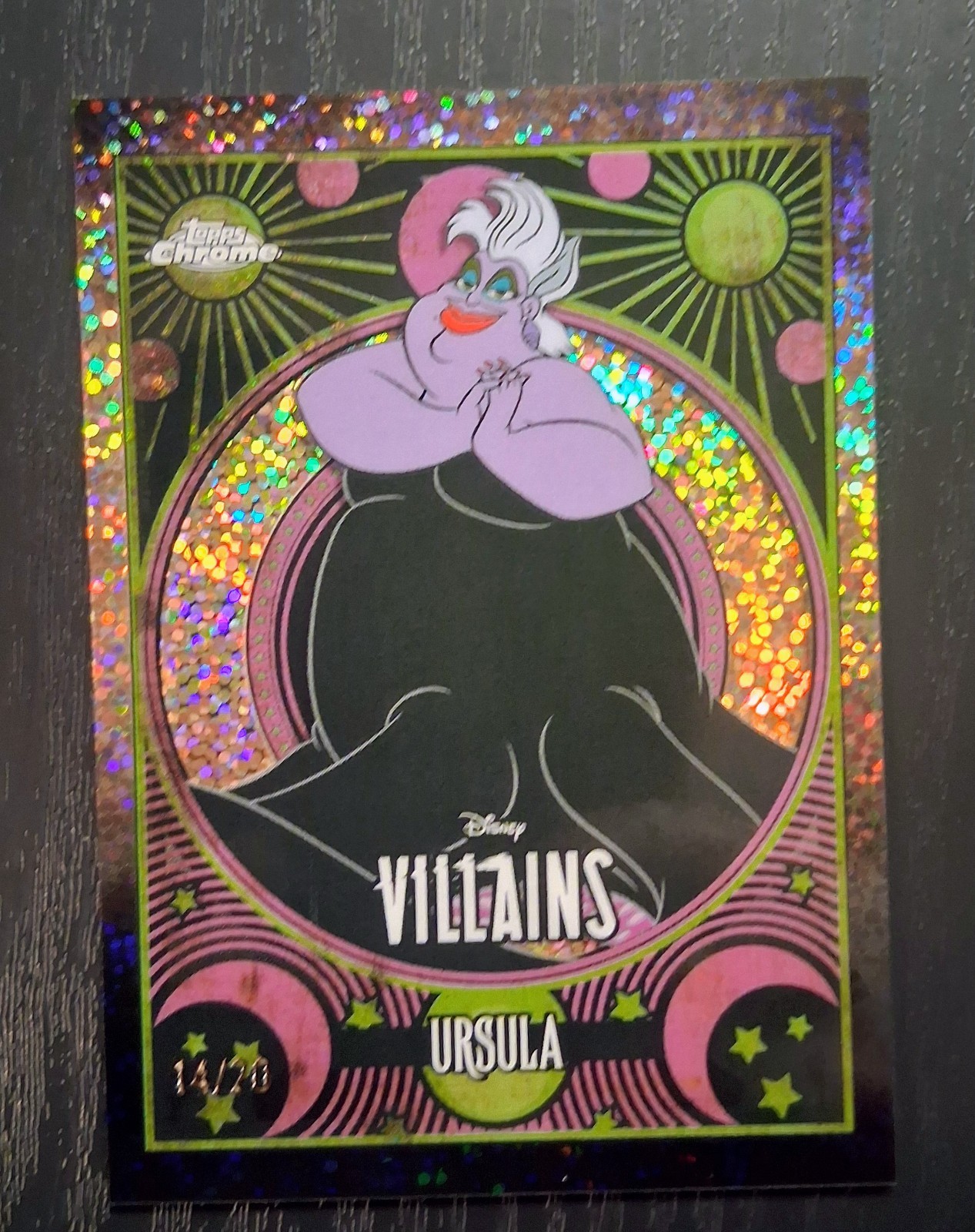 2025 Topps Chrome Disney Villains Speckle Ursula /20