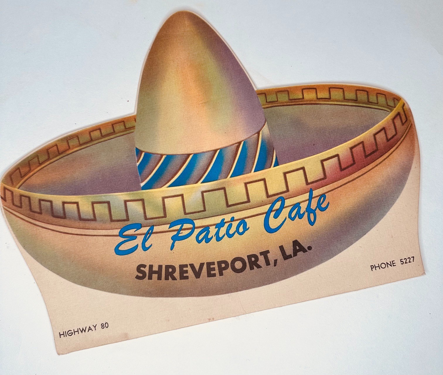 El Patio Cafe menu Shreveport Kings Highway 80 souvenir Mexican Louisiana El Patio Cafe menu Shreveport Kings Highway 80 souvenir Mexican Louisiana