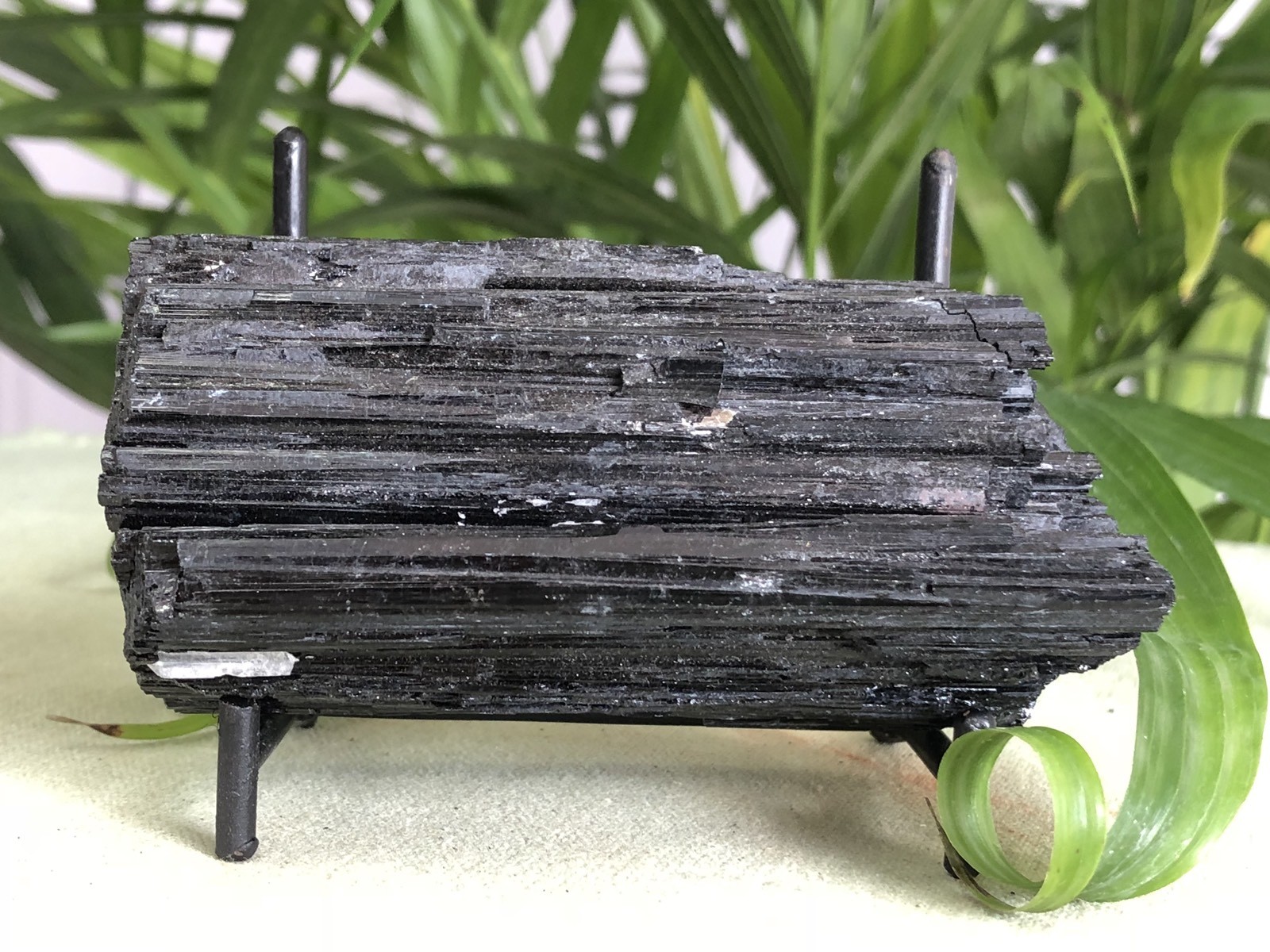 Rough Black Tourmaline Mineral Specimen W/Stand Raw Gemstone Crystal Chakra. Rough Black Tourmaline Mineral Specimen W/Stand Raw Gemstone Crystal Chakra.