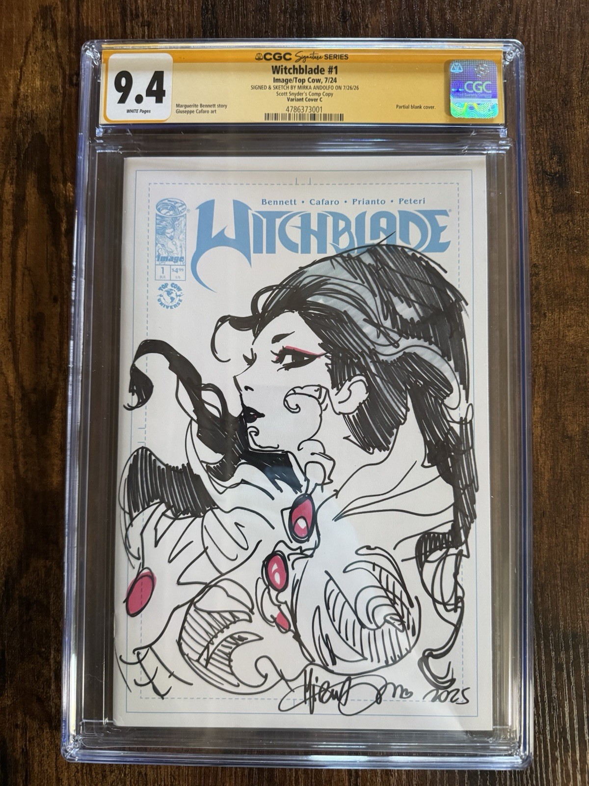 MIRKA ANDOLFO Witchblade Sketch-CGC SS 9.4 Witchblade #1 Blank 2024 Image Comics MIRKA ANDOLFO Witchblade Sketch-CGC SS 9.4 Witchblade #1 Blank 2024 Image Comics