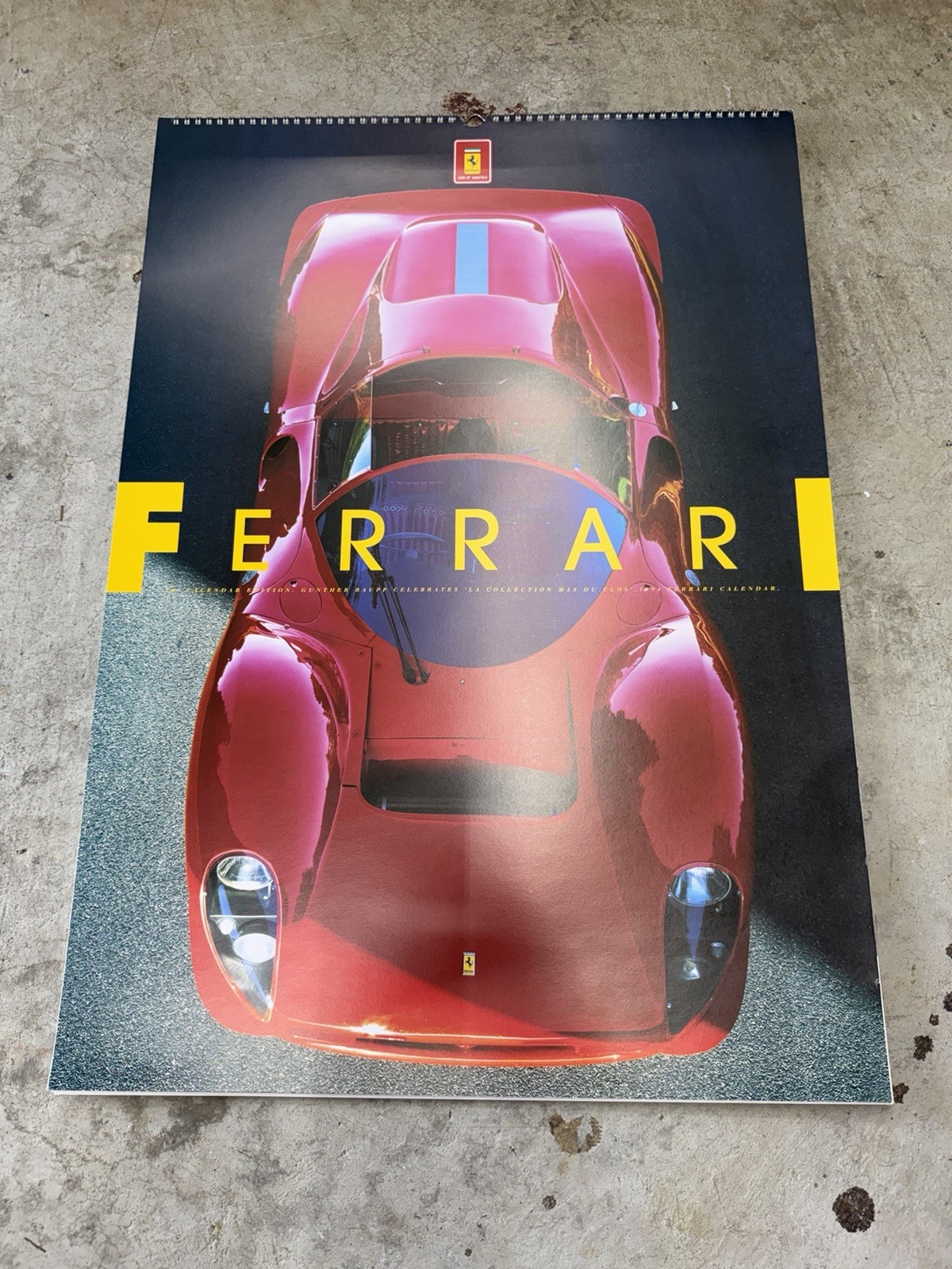 Vintage Ferrari Club of North America 1994 Numbered Calendar Vintage Ferrari Club of North America 1994 Numbered Calendar