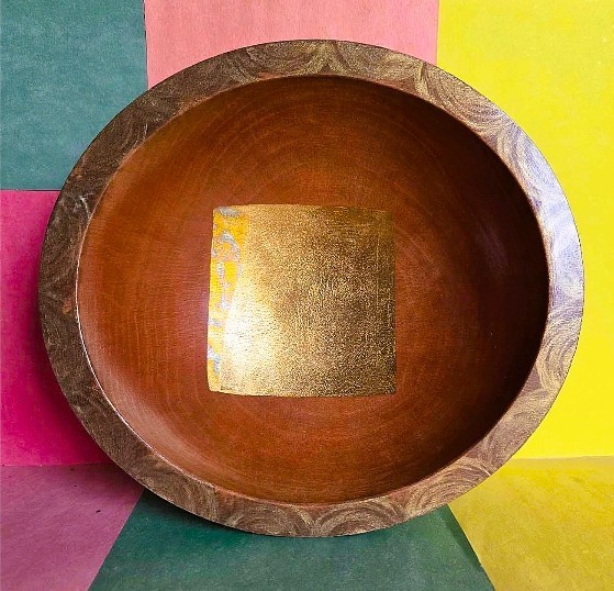 LAURIE M. GODDARD - ELEGANT Hand-Crafted 1990s ART BOWL 8.5 x 7.75" - Signed LAURIE M. GODDARD - ELEGANT Hand-Crafted 1990s ART BOWL 8.5 x 7.75" - Signed