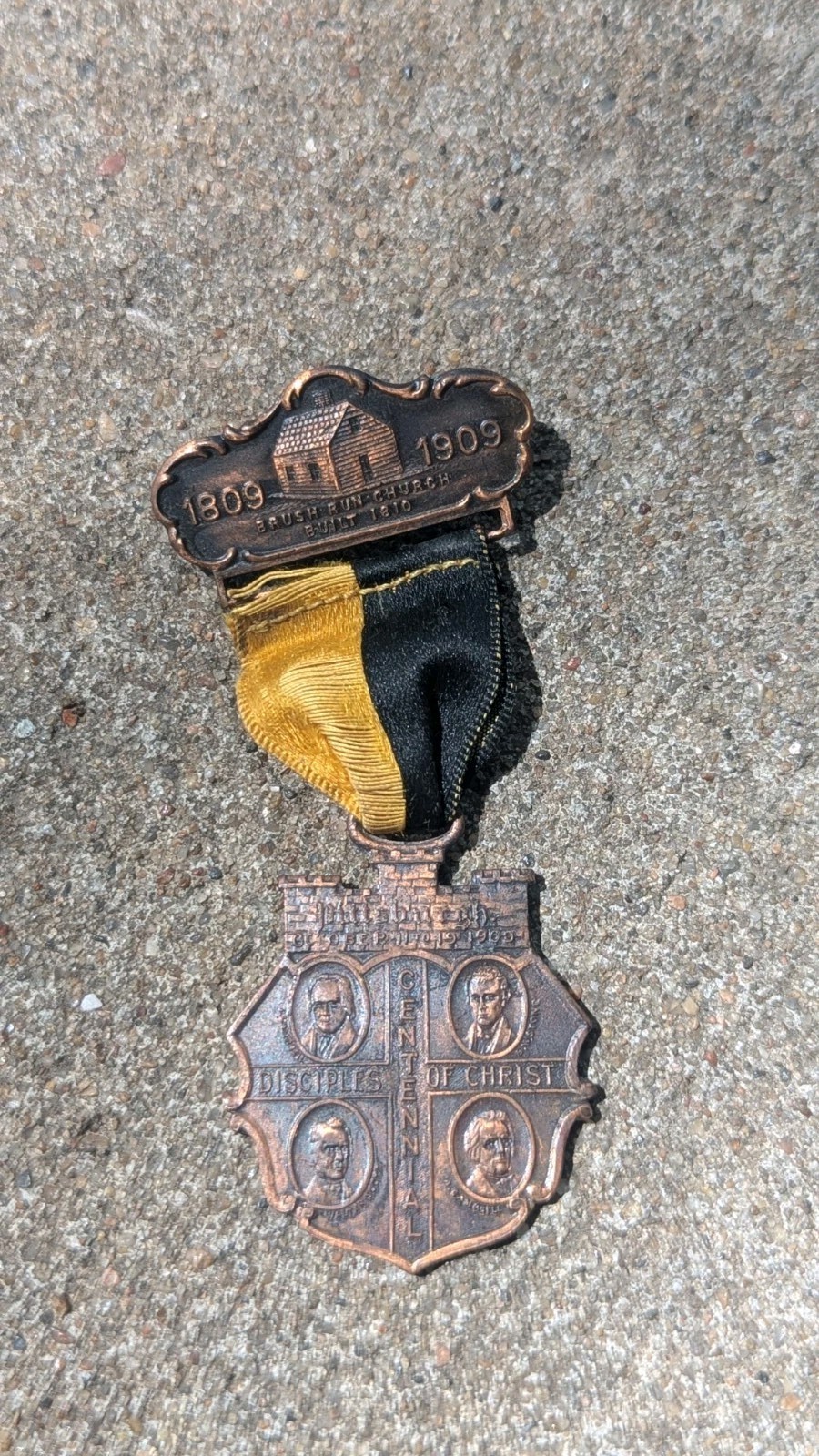 Antique 1909 Pittsburg Disciples Of Christ Centennial Medal W Original Ribbon Antique 1909 Pittsburg Disciples Of Christ Centennial Medal W Original Ribbon