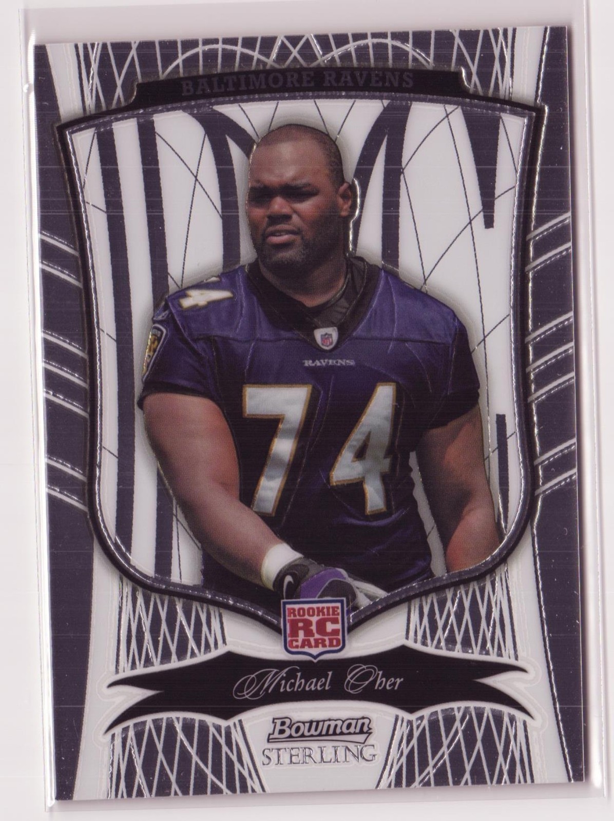 2009 Bowman Sterling Michael Oher #43 175/799 RC Ravens 2009 Bowman Sterling Michael Oher #43 175/799 RC Ravens