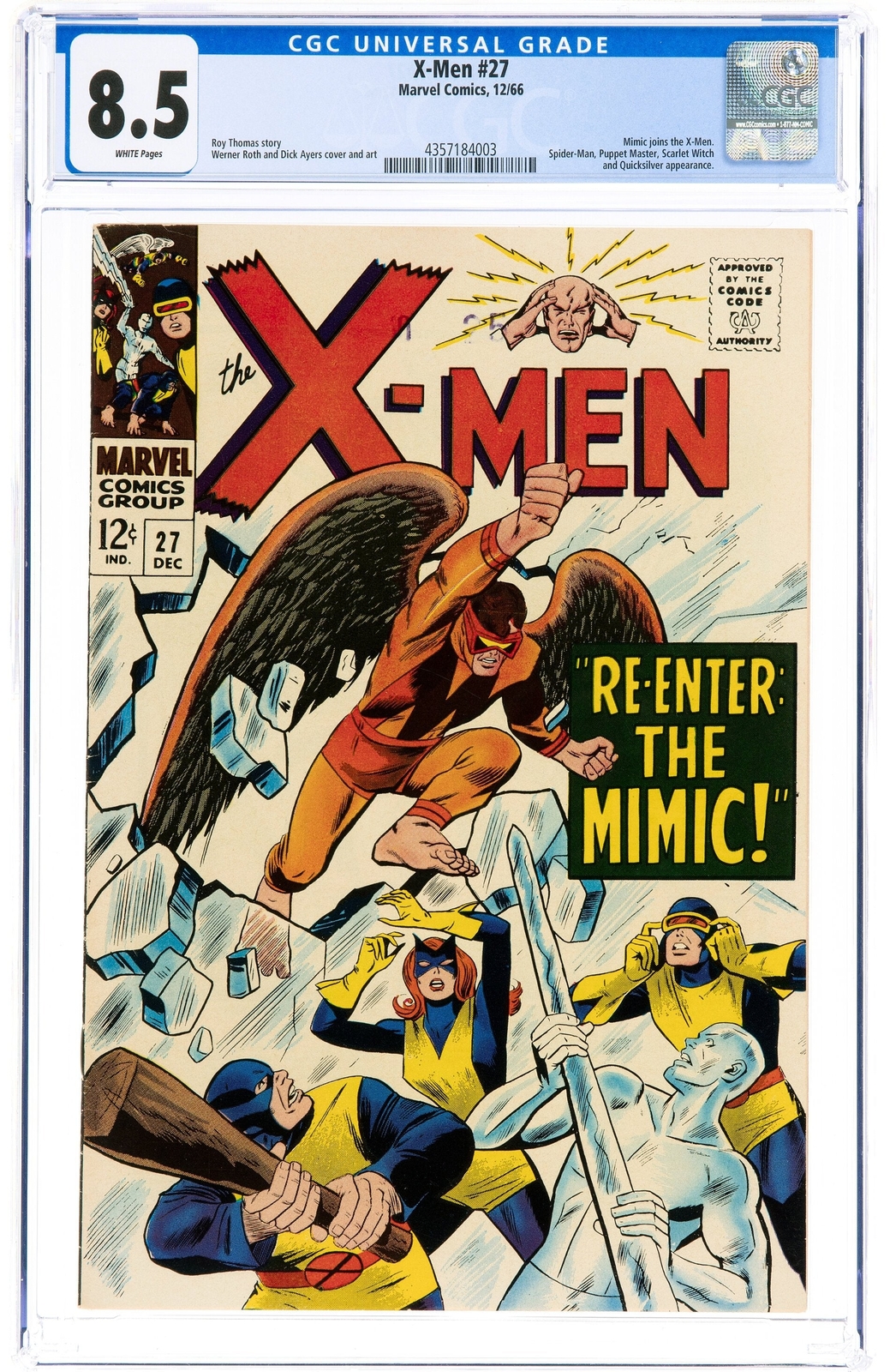 X-Men 27 CGC 8.5 WHITE PAGES X-Men 27 CGC 8.5 WHITE PAGES
